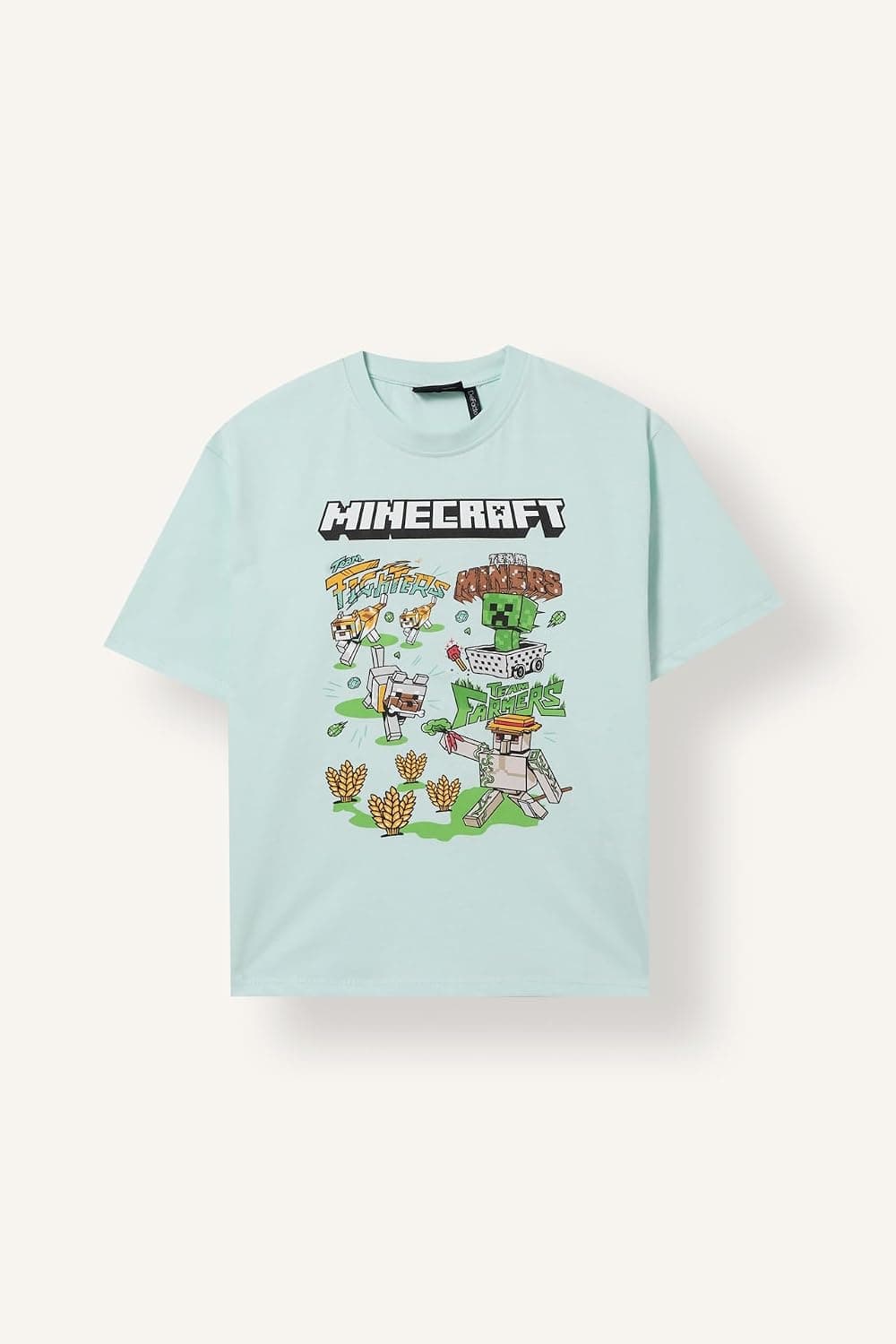 تیشرت پسرانه DeFacto نخی فیت معمولی Minecraft لایسنسدار سبز نعنایی مدل H5796A826AU تیشرت پسرانه DeFacto نخی فیت معمولی Minecraft لایسنسدار سبز نعنایی مدل H5796A826AU