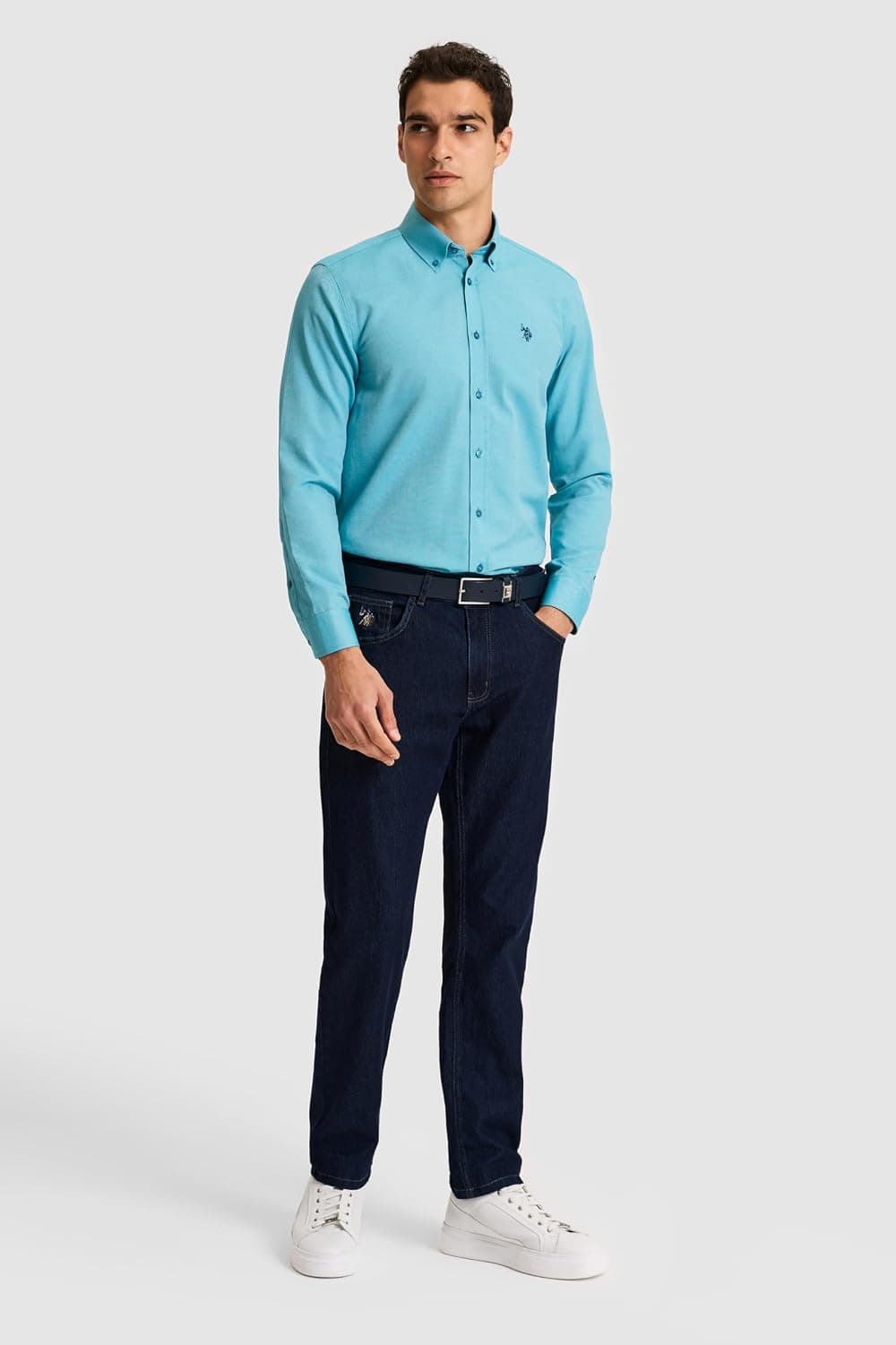 پیراهن مردانه آستینبلند ساده سبز تیره U.S. POLO ASSN. مدل 50324708 VR079 پیراهن مردانه آستینبلند ساده سبز تیره U.S. POLO ASSN. مدل 50324708 VR079