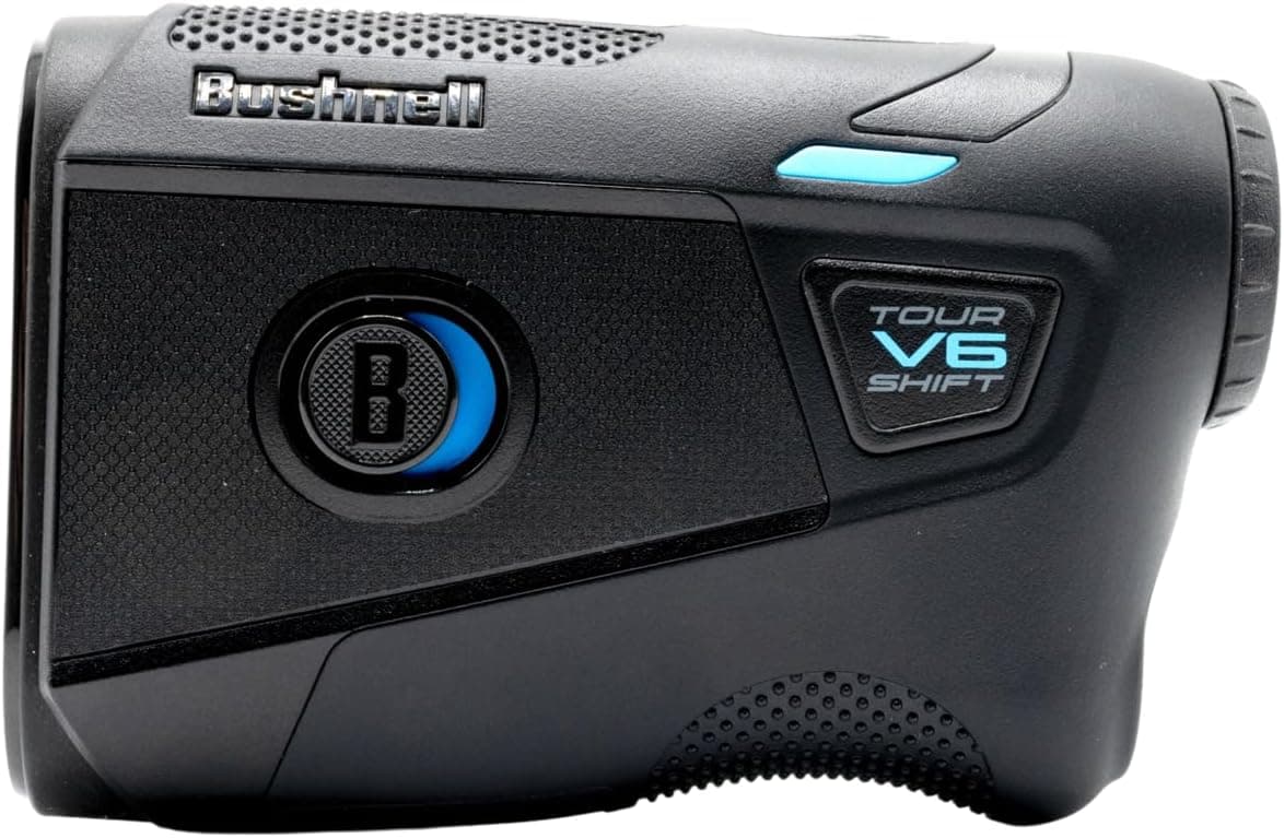 فاصلهیاب لیزری گلف Bushnell Golf Tour V6 Shift با جبران شیب و قفل پرچم لرزشی، برد 1300-Yard فاصلهیاب لیزری گلف Bushnell Golf Tour V6 Shift با جبران شیب و قفل پرچم لرزشی، برد 1300-Yard