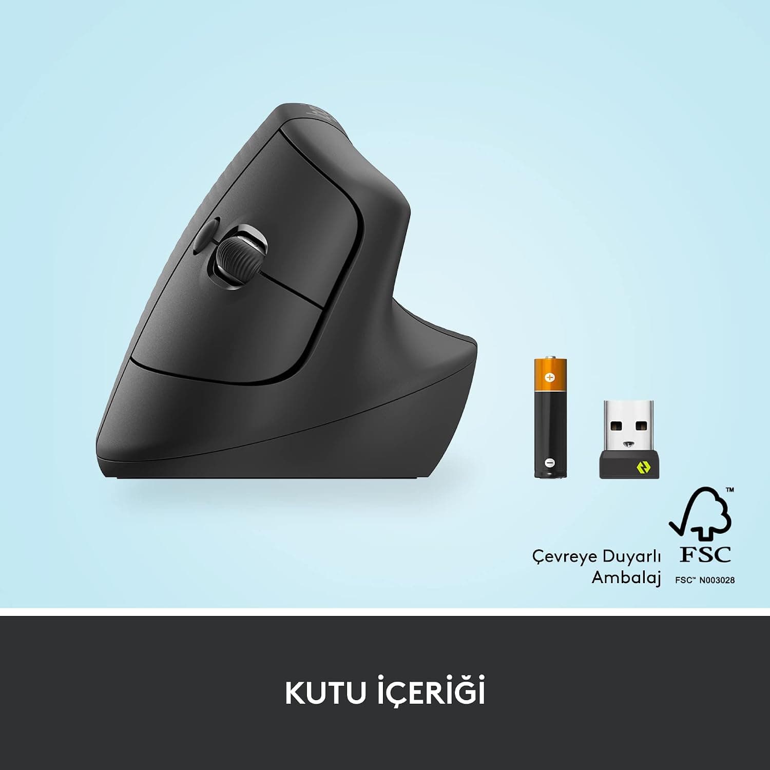 موس عمودی ارگونومیک بیسیم Logitech Lift برای دستهای کوچک و متوسط، 57°، 4000 DPI، مشکی موس عمودی ارگونومیک بیسیم Logitech Lift برای دستهای کوچک و متوسط، 57°، 4000 DPI، مشکی