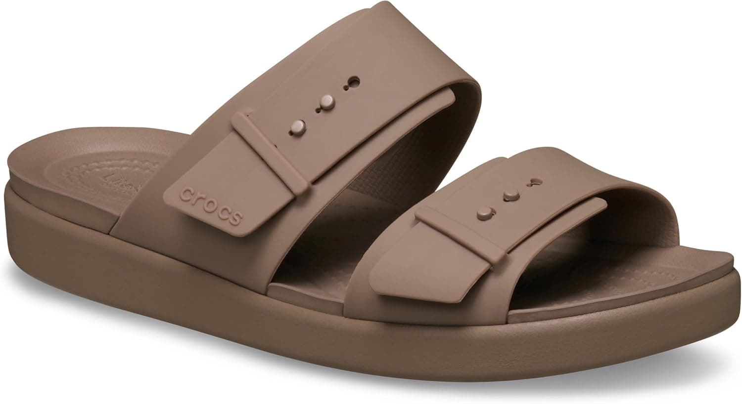 صندل زنانه Crocs مدل Brooklyn Buckle Low با پاشنه گوهای صندل زنانه Crocs مدل Brooklyn Buckle Low با پاشنه گوهای