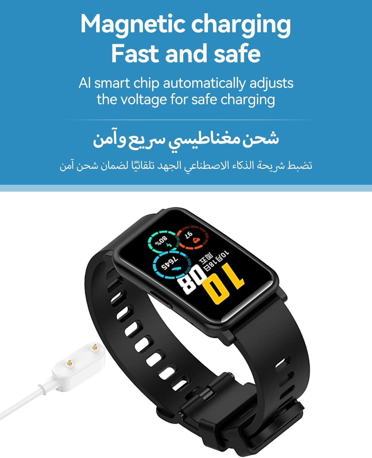 شارژر مغناطیسی T Tersely کابل USB برای Huawei Watch Fit3/2 شارژر مغناطیسی T Tersely کابل USB برای Huawei Watch Fit3/2