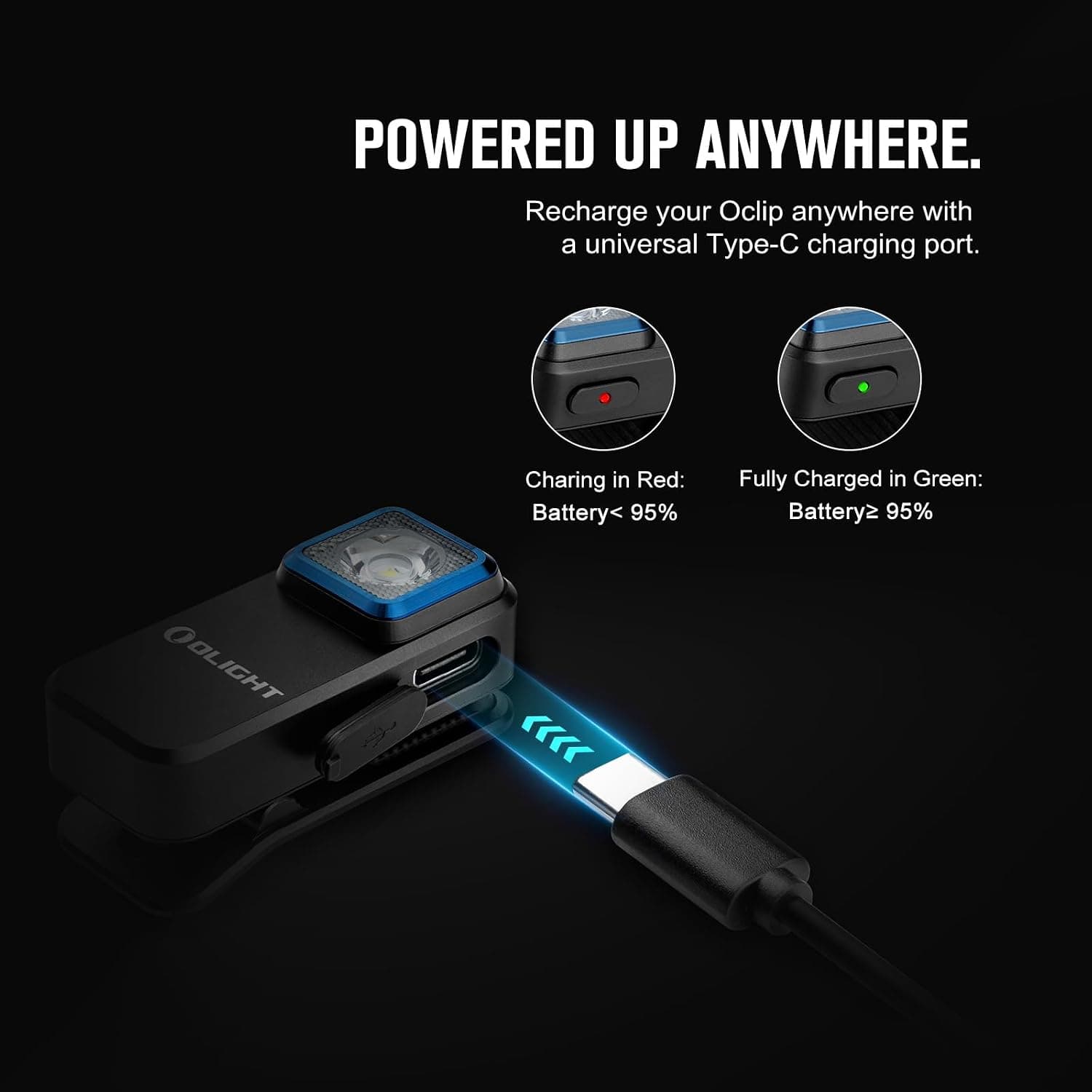 چراغقوه LED OLIGHT با نور قرمز و گیره، شارژی USB-C، 300 Lumen، مدل Oclip Mini چراغقوه LED OLIGHT با نور قرمز و گیره، شارژی USB-C، 300 Lumen، مدل Oclip Mini