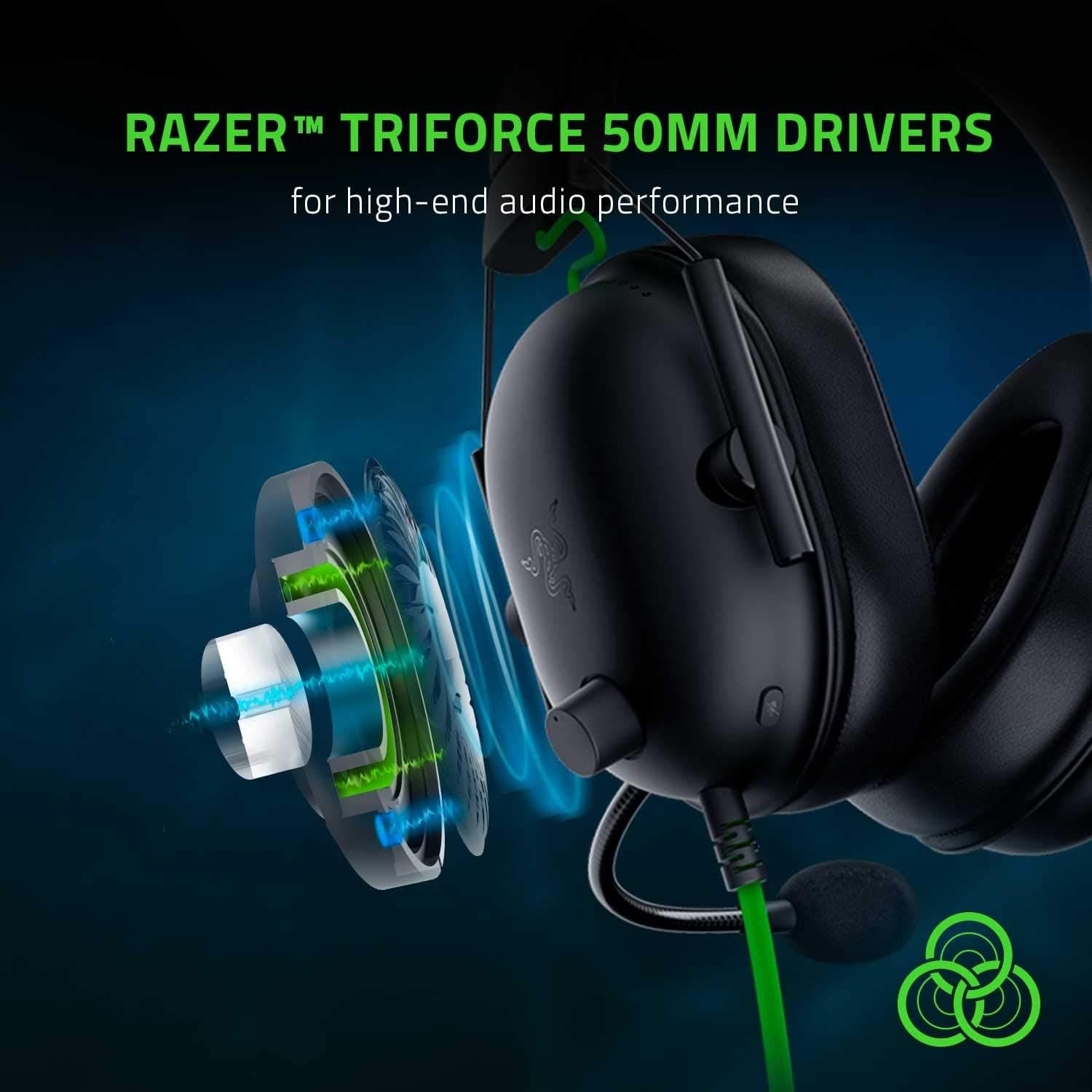 هدست گیمینگ Razer با صدای فراگیر 7.1 و درایورهای 50mm مدل BlackShark V2 X مشکی کلاسیک هدست گیمینگ Razer با صدای فراگیر 7.1 و درایورهای 50mm مدل BlackShark V2 X مشکی کلاسیک