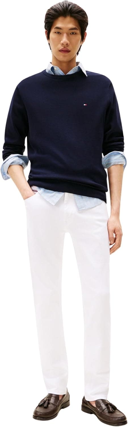 تیشرت پولو مردانه Tommy Hilfiger Essential نخی یقه گرد مدل Mw0mw14748 تیشرت پولو مردانه Tommy Hilfiger Essential نخی یقه گرد مدل Mw0mw14748