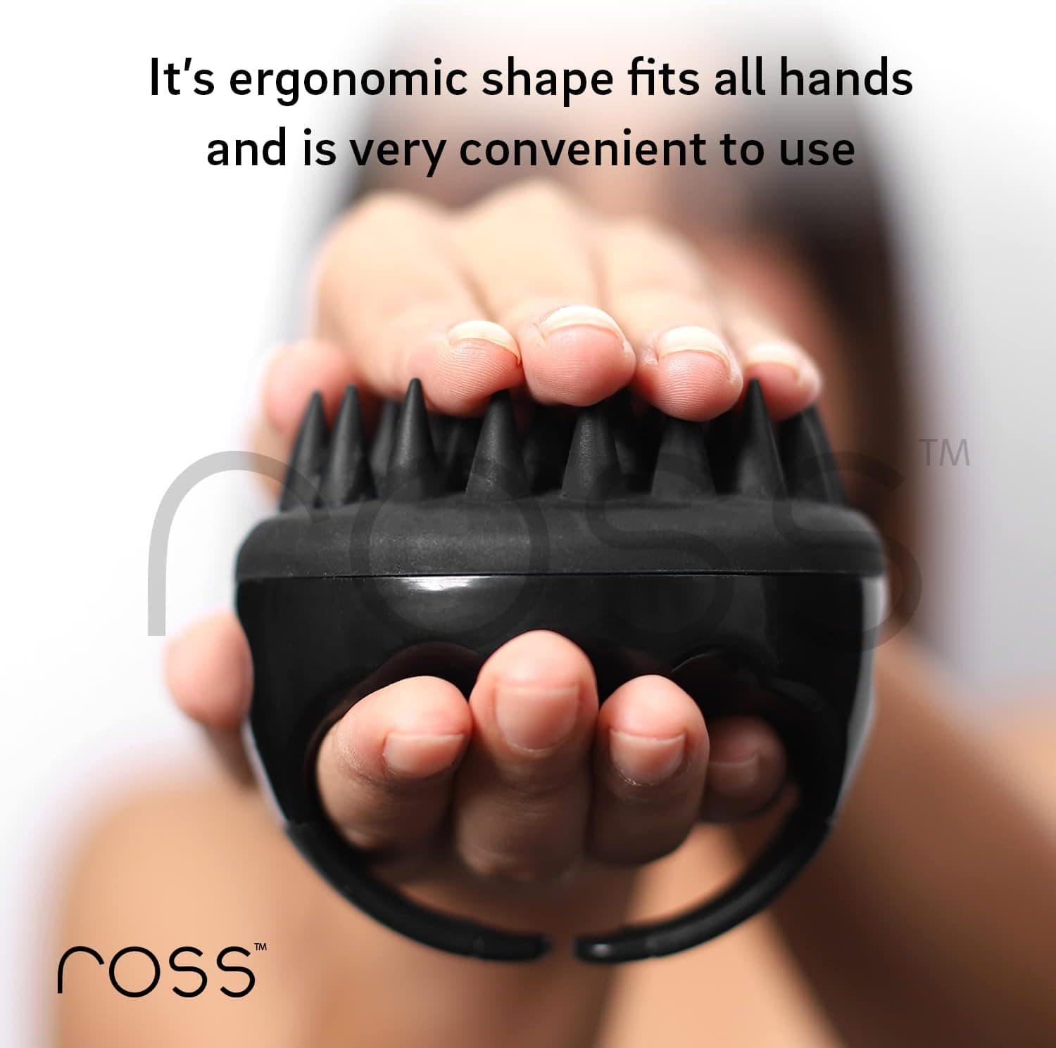 برس شامپو ماساژور پوست سر Ross با الیاف سیلیکونی نرم مشکی برس شامپو ماساژور پوست سر Ross با الیاف سیلیکونی نرم مشکی