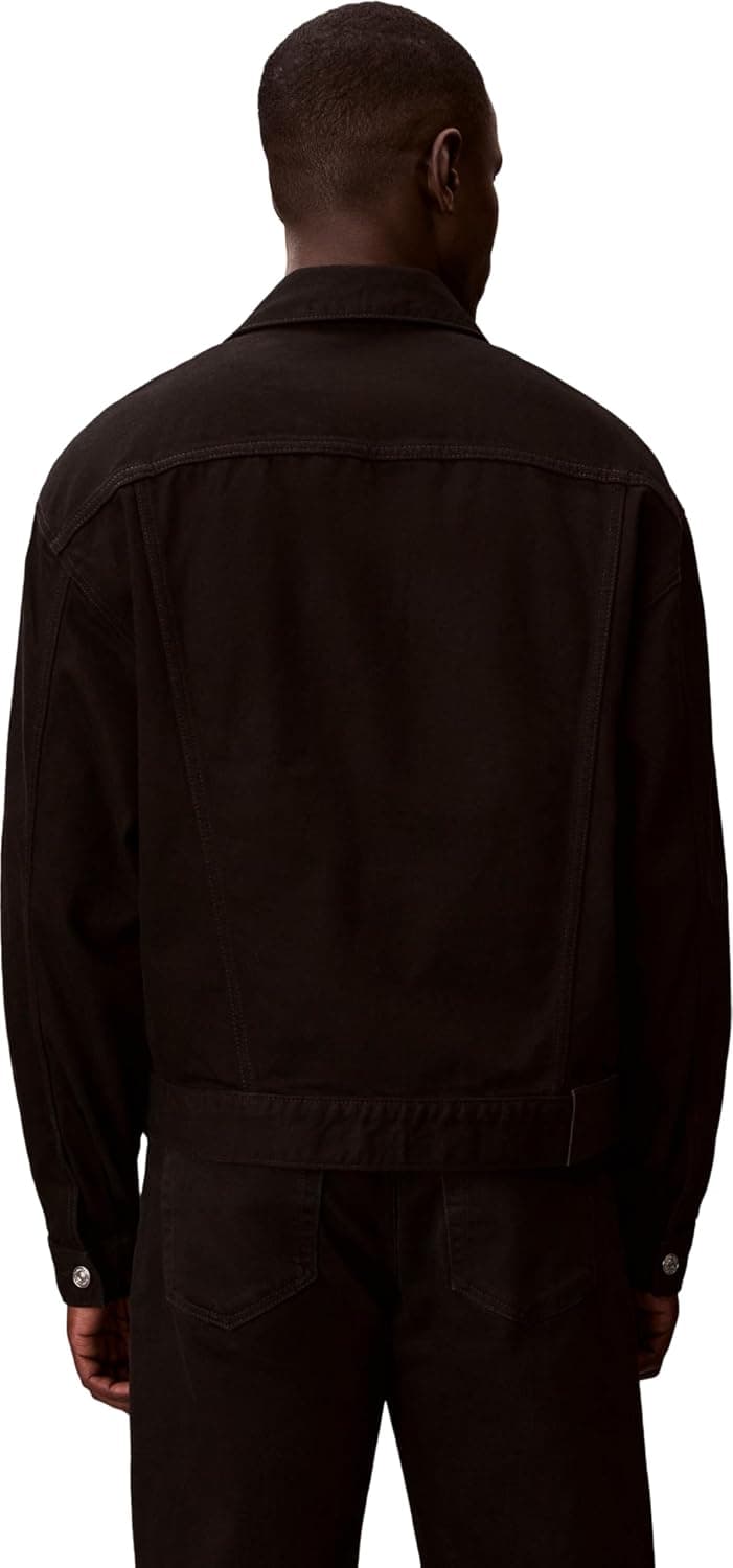 ژاکت مردانه Calvin Klein مشکی تراکر مدل 90S CK CLASSIC ژاکت مردانه Calvin Klein مشکی تراکر مدل 90S CK CLASSIC