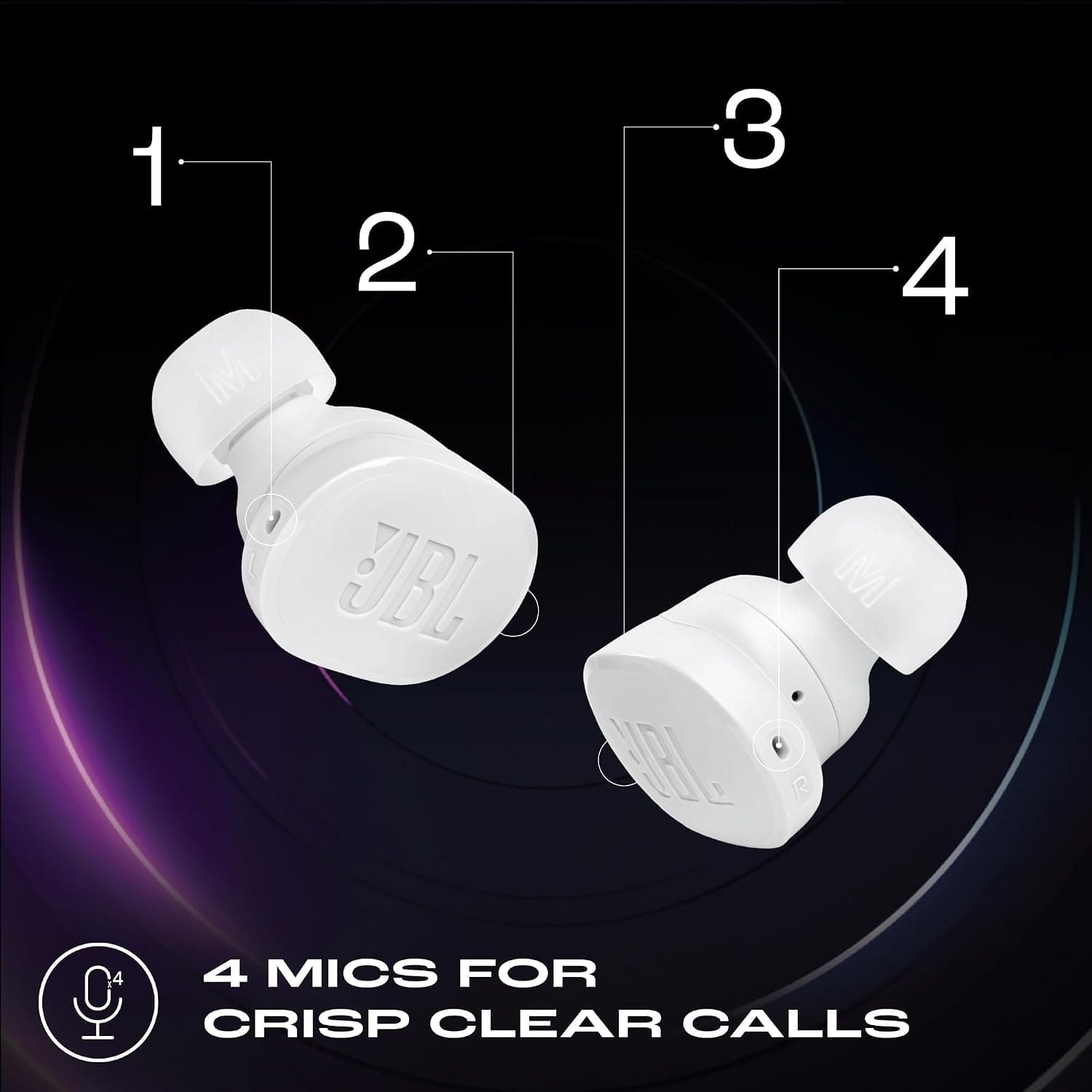 ایرباد بیسیم JBL Tune Buds با کاهش نویز، Bluetooth 5.3، تا 48 ساعت شارژدهی، شارژ سریع، سفید ایرباد بیسیم JBL Tune Buds با کاهش نویز، Bluetooth 5.3، تا 48 ساعت شارژدهی، شارژ سریع، سفید