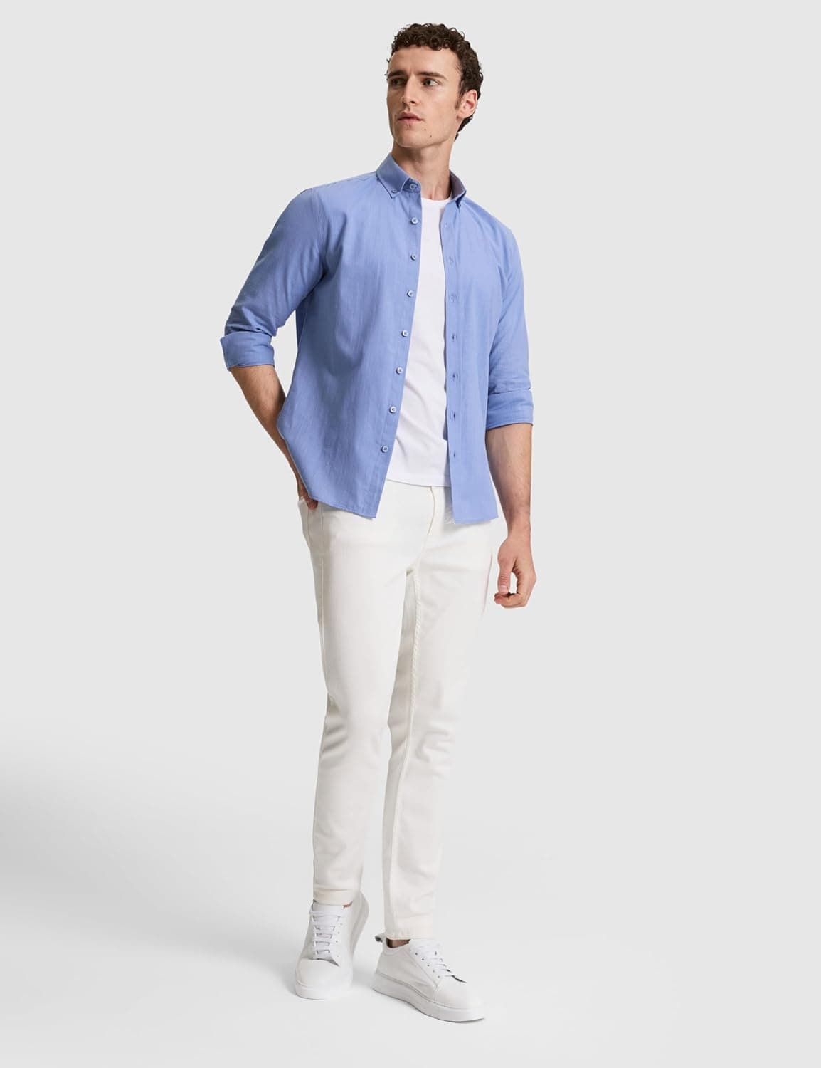 پیراهن مردانه Pierre Cardin آبی طرحدار مدل 50325355-VR036 پیراهن مردانه Pierre Cardin آبی طرحدار مدل 50325355-VR036