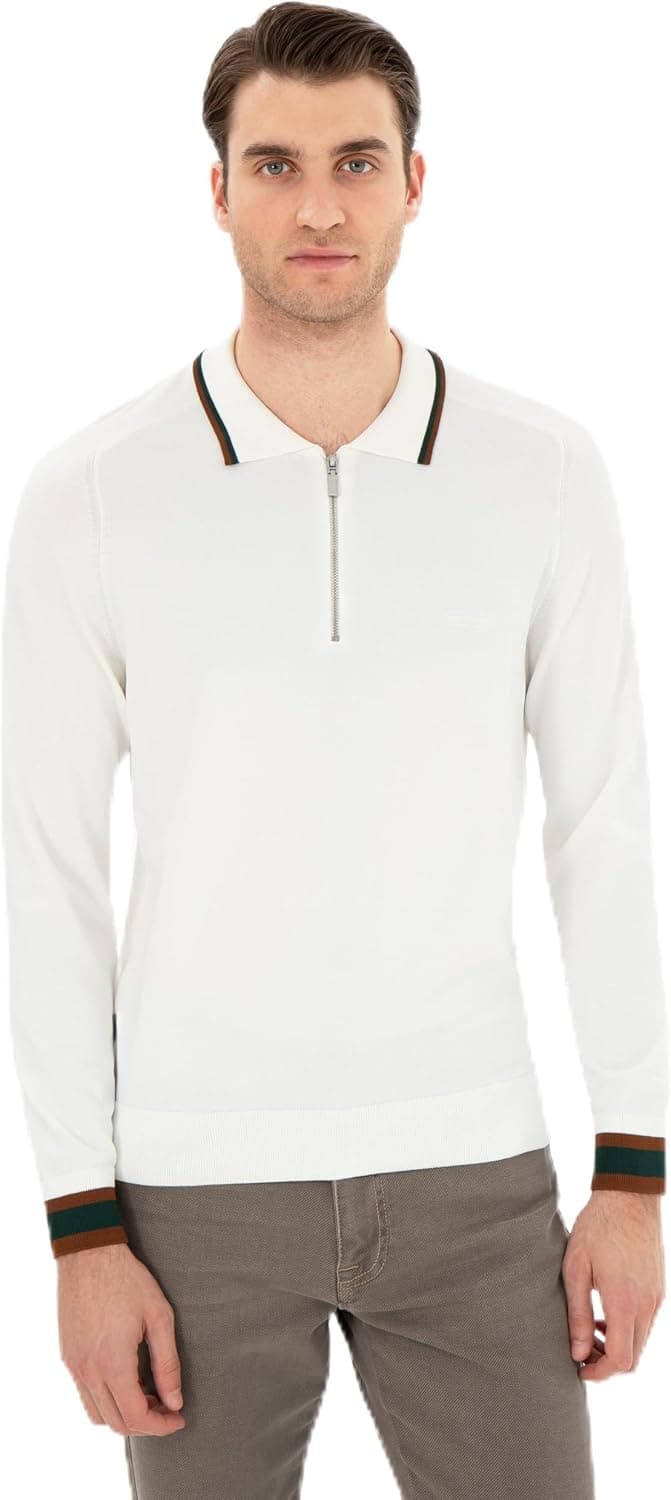 پلیور مردانه Pierre Cardin به رنگ اکرو مدل 50296452-VR019 پلیور مردانه Pierre Cardin به رنگ اکرو مدل 50296452-VR019