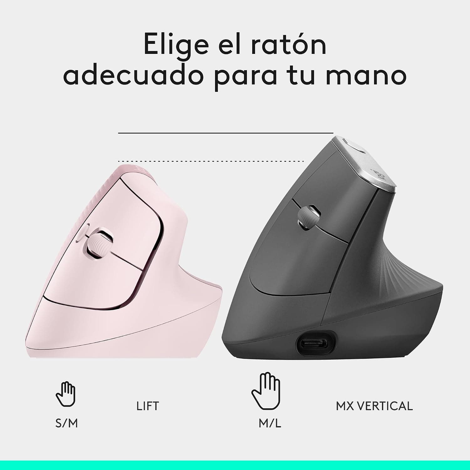 ماوس ارگونومیک عمودی Logitech بیسیم مدل Lift صورتی ماوس ارگونومیک عمودی Logitech بیسیم مدل Lift صورتی