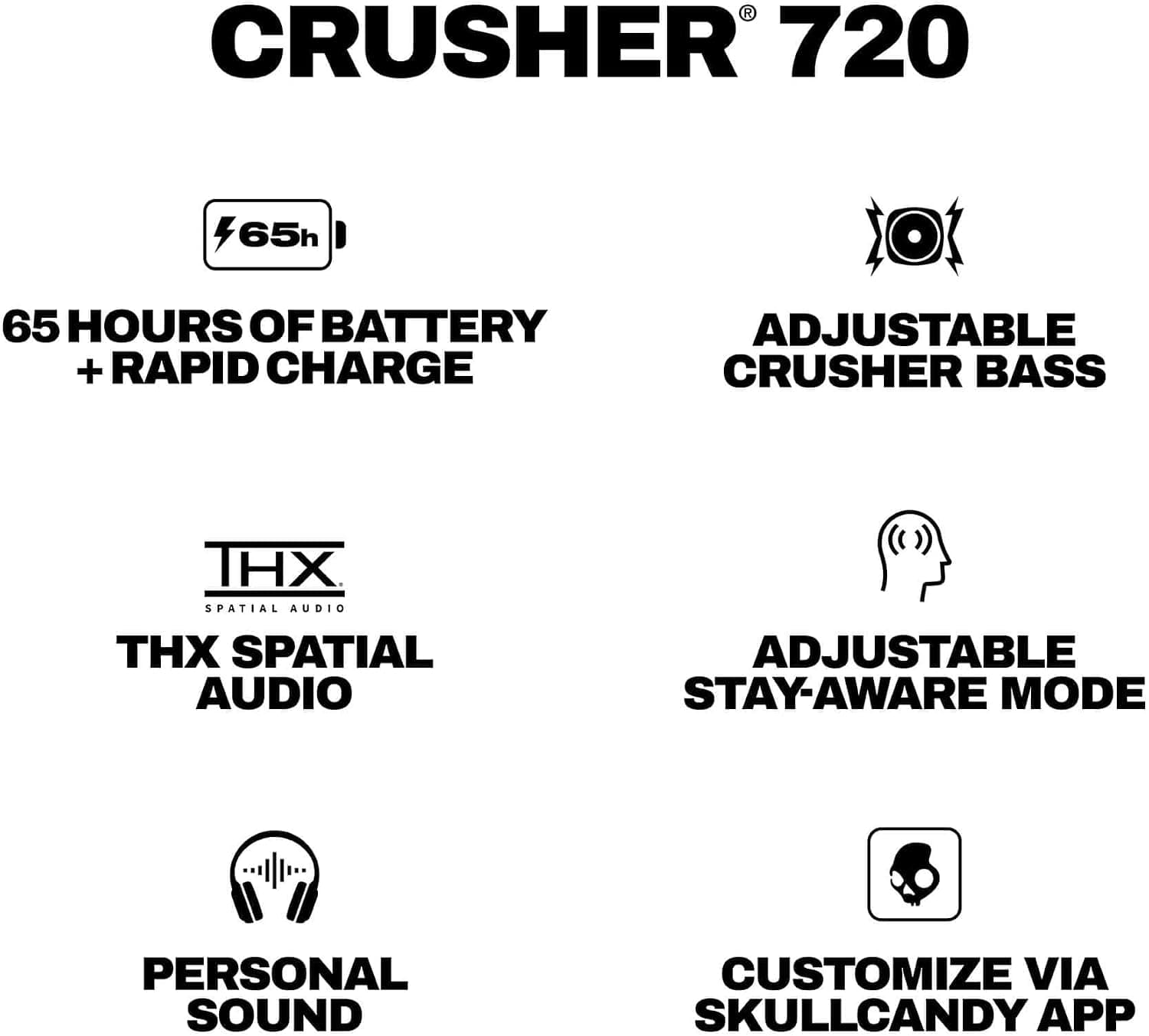 هدفون بیسیم Skullcandy مدل Crusher 720 با باس حسی رنگ آینده هدفون بیسیم Skullcandy مدل Crusher 720 با باس حسی رنگ آینده