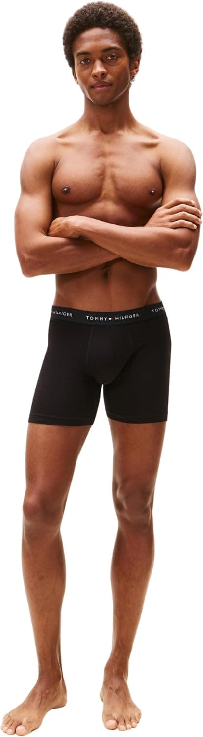 شورت باکسر بریف مردانه Tommy Hilfiger بسته 3P مدل DTM شورت باکسر بریف مردانه Tommy Hilfiger بسته 3P مدل DTM