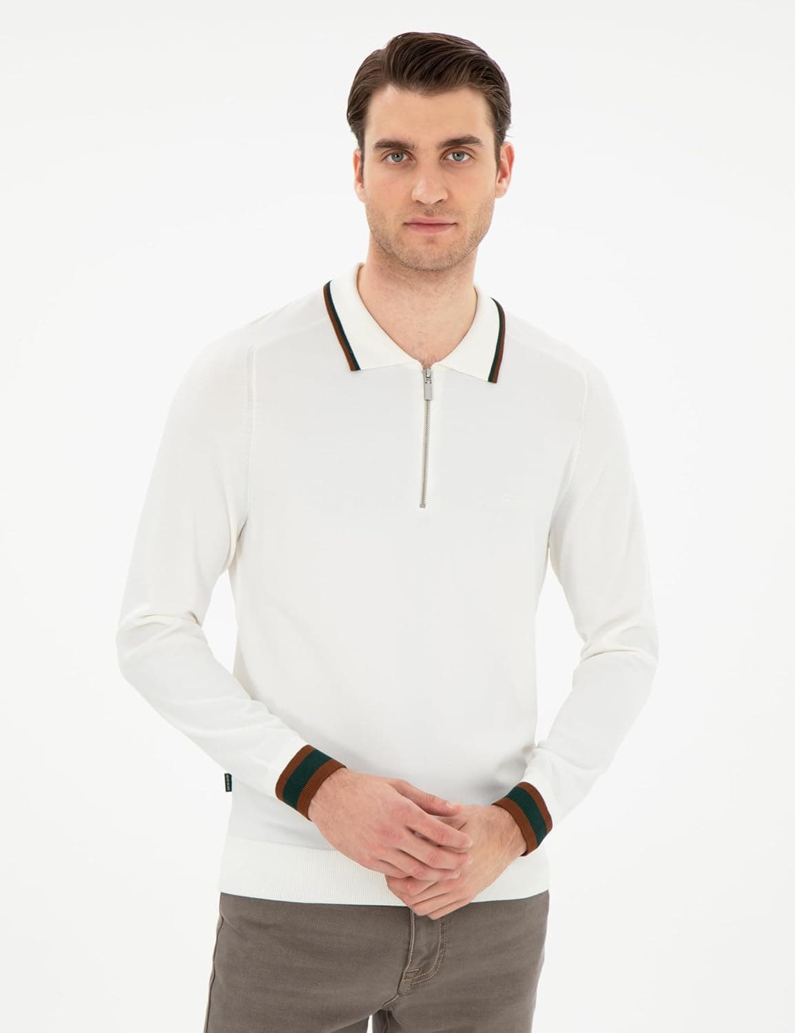 پلیور مردانه Pierre Cardin به رنگ اکرو مدل 50296452-VR019 پلیور مردانه Pierre Cardin به رنگ اکرو مدل 50296452-VR019