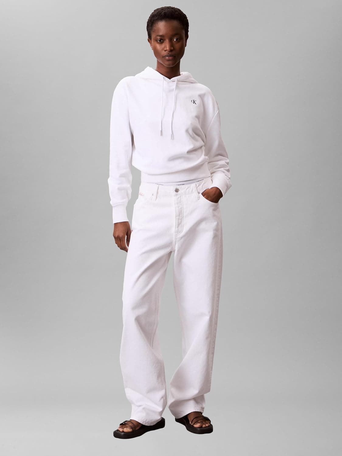 هودی زنانه Calvin Klein مدل LS MONOGRAM TERRY PO هودی زنانه Calvin Klein مدل LS MONOGRAM TERRY PO