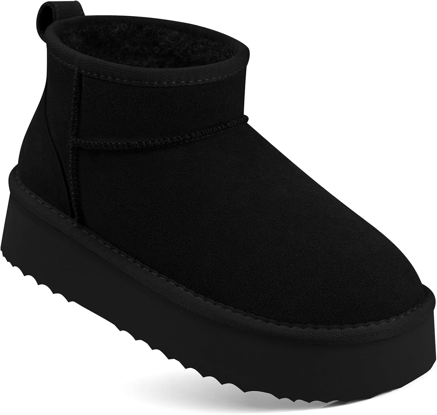 بوت نیمساق زنانه TEMOFON Snow Mini جیر طبیعی پلتفرم خزدار ضدآب با کفی مموری فوم بوت نیمساق زنانه TEMOFON Snow Mini جیر طبیعی پلتفرم خزدار ضدآب با کفی مموری فوم