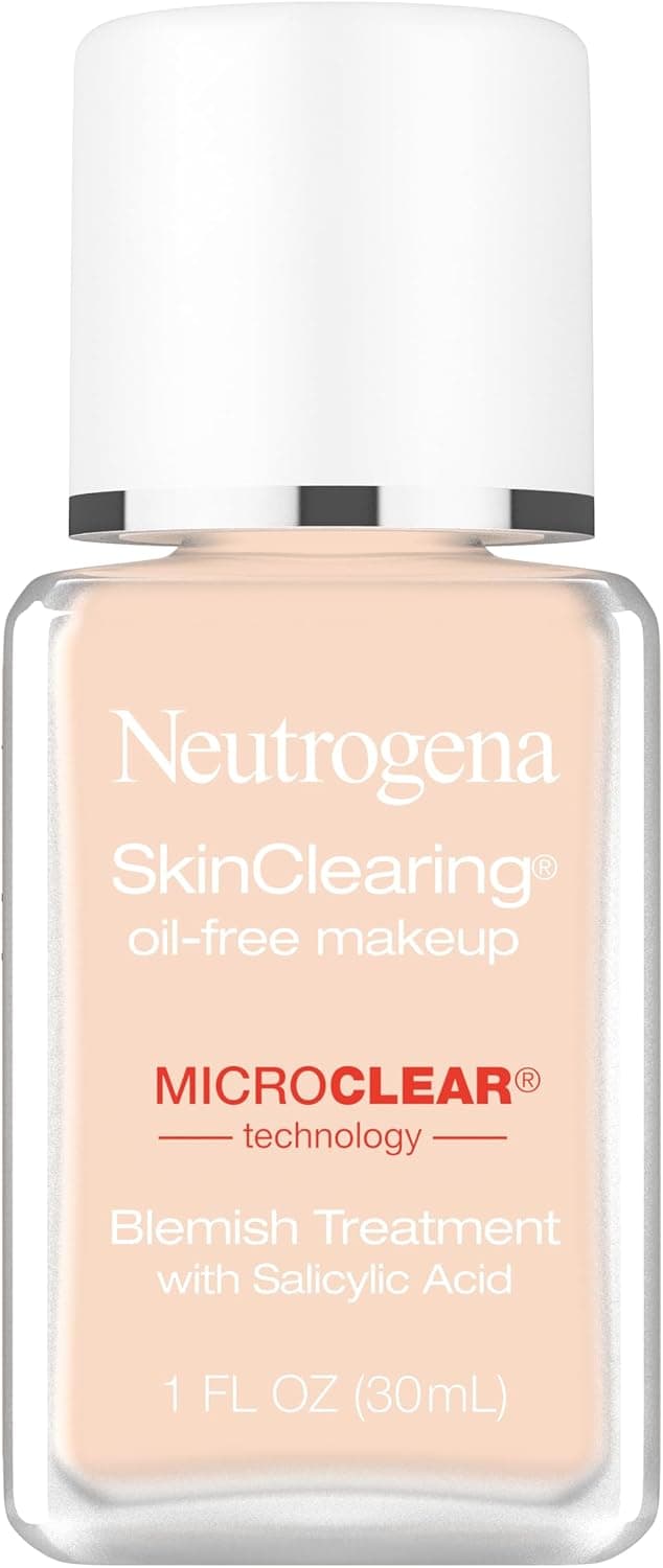 کرمپودر مایع Neutrogena SkinClearing بدون چربی ضدجوش و لک با اسید سالیسیلیک، رنگ 10 Classic Ivory کرمپودر مایع Neutrogena SkinClearing بدون چربی ضدجوش و لک با اسید سالیسیلیک، رنگ 10 Classic Ivory