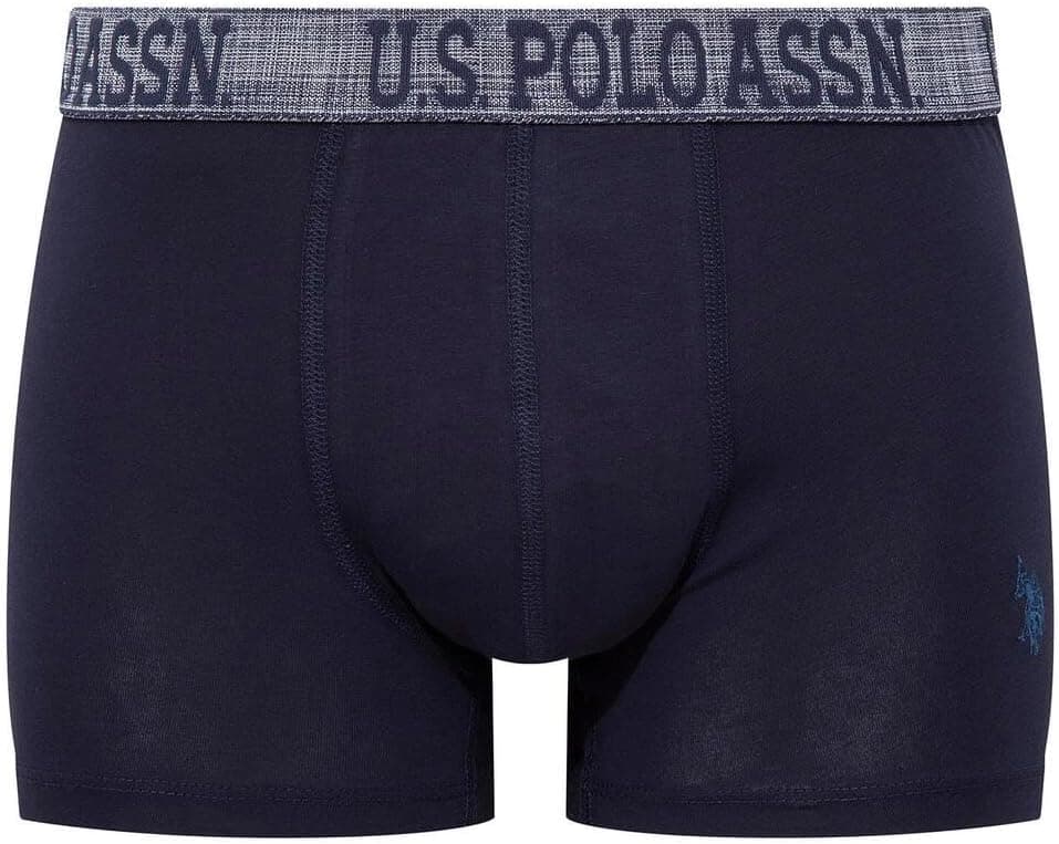 بوکسر مردانه U.S. POLO ASSN. بسته 3 تایی ایندیگو-سرمهای طرحدار بوکسر مردانه U.S. POLO ASSN. بسته 3 تایی ایندیگو-سرمهای طرحدار