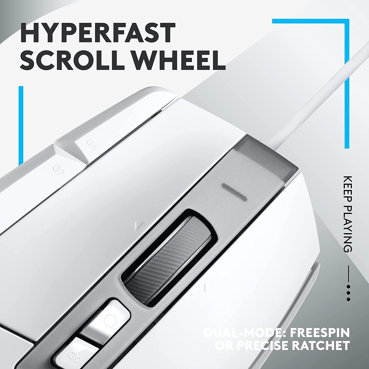 ماوس گیمینگ سیمی Logitech G با کلیدهای هیبریدی اپتیکال-مکانیکی LIGHTFORCE و حسگر HERO 25K، سفید ماوس گیمینگ سیمی Logitech G با کلیدهای هیبریدی اپتیکال-مکانیکی LIGHTFORCE و حسگر HERO 25K، سفید