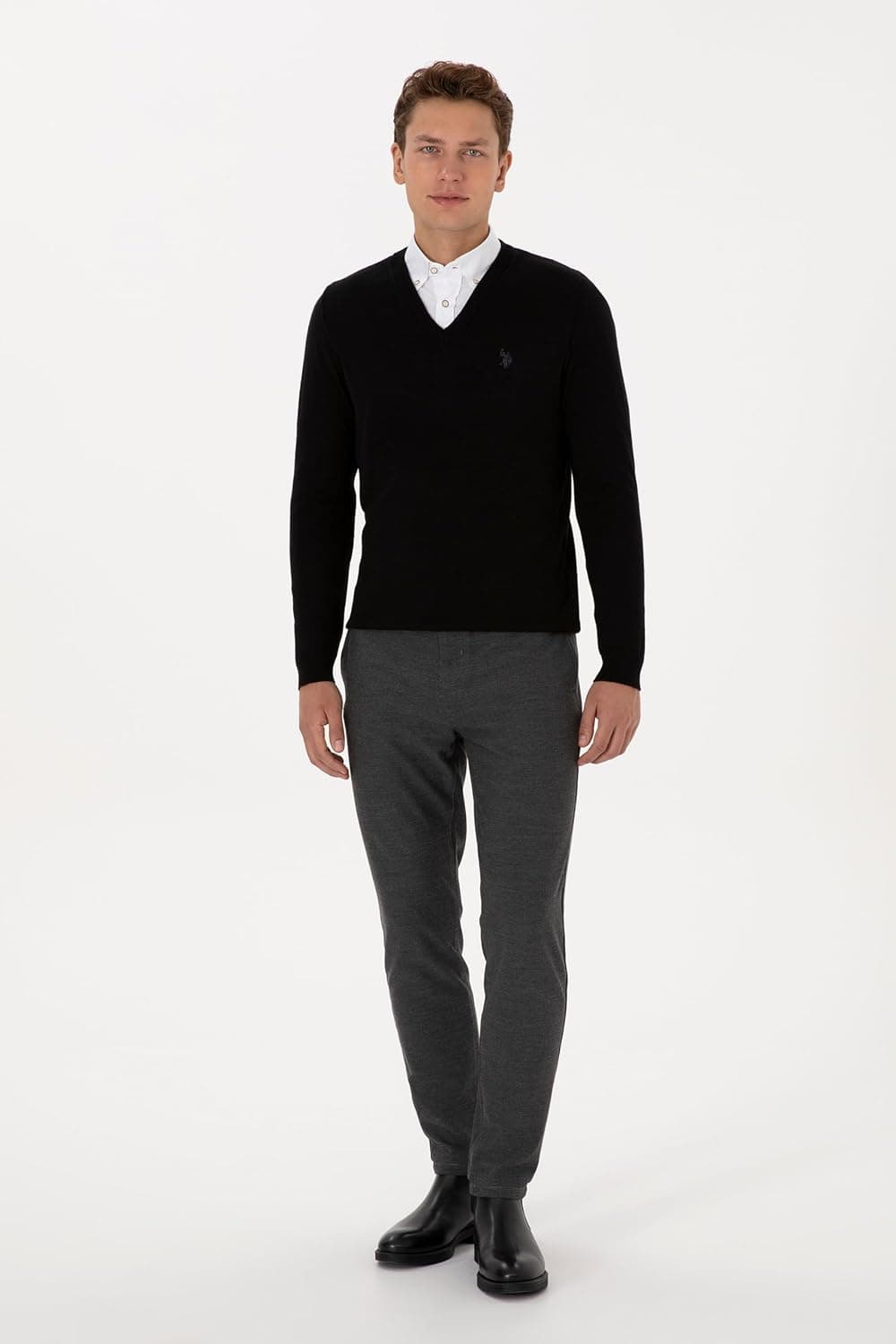 پلیور مردانه U.S. Polo Assn. مشکی مدل 50313662-VR046 پلیور مردانه U.S. Polo Assn. مشکی مدل 50313662-VR046