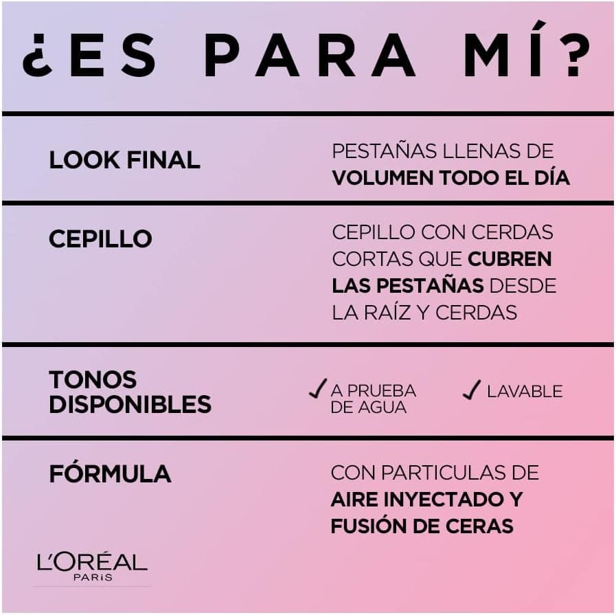 ماسکارا L'Oréal Paris سبک با بافت خامهای مشکی پررنگ مدل Air Volume Mega ماسکارا L'Oréal Paris سبک با بافت خامهای مشکی پررنگ مدل Air Volume Mega