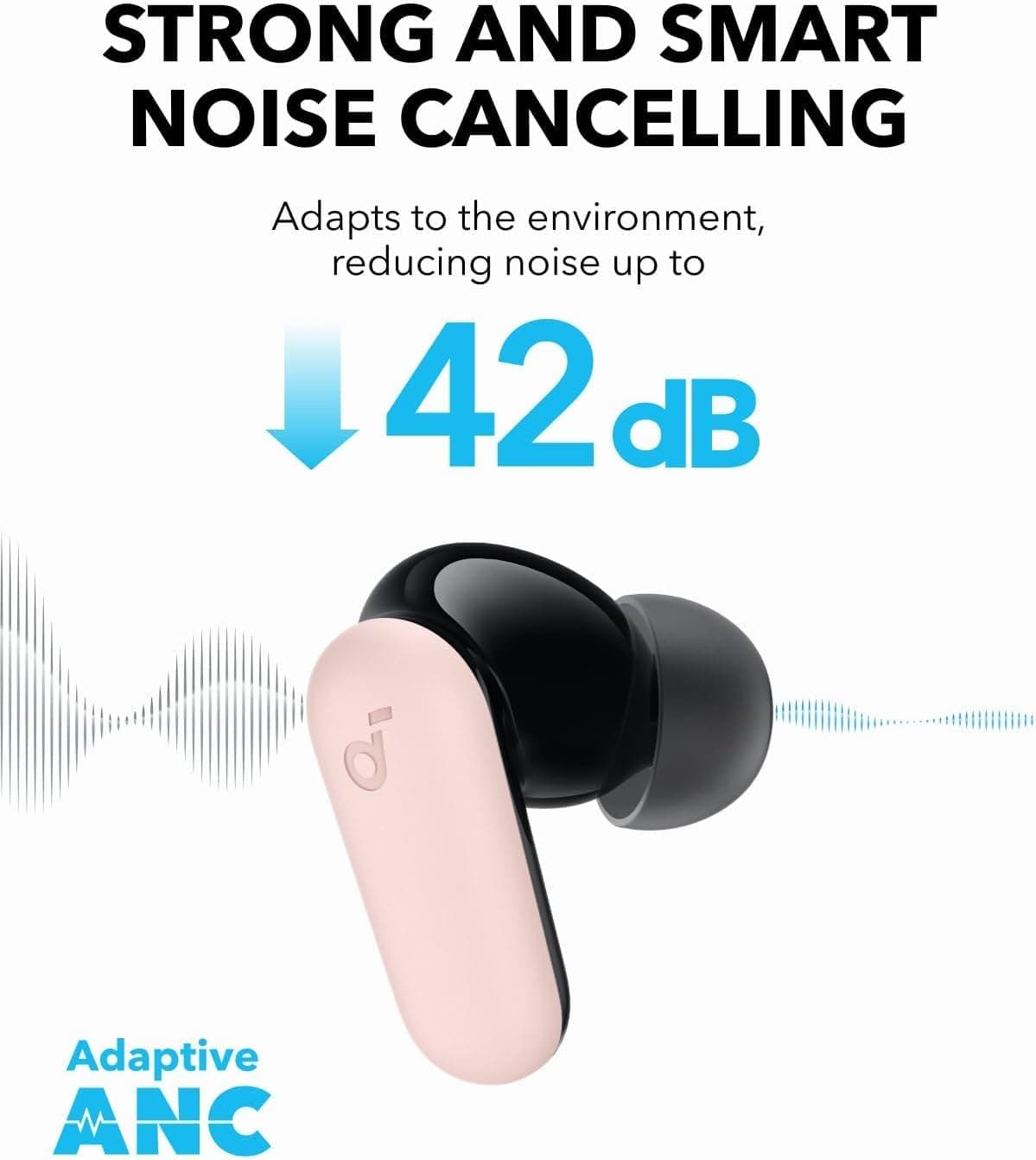 ایربادز soundcore by Anker با حذف نویز فعال، پخش 45H و بیس قدرتمند ایربادز soundcore by Anker با حذف نویز فعال، پخش 45H و بیس قدرتمند
