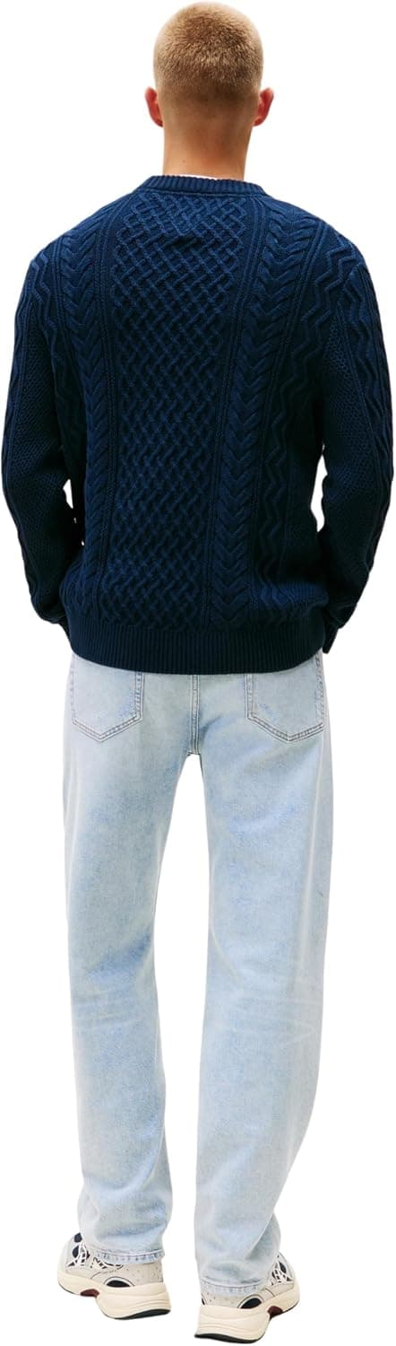 کازاک مردانه Tommy Jeans بافت کابلی TJM SLM BADGE CABLE KNIT کازاک مردانه Tommy Jeans بافت کابلی TJM SLM BADGE CABLE KNIT