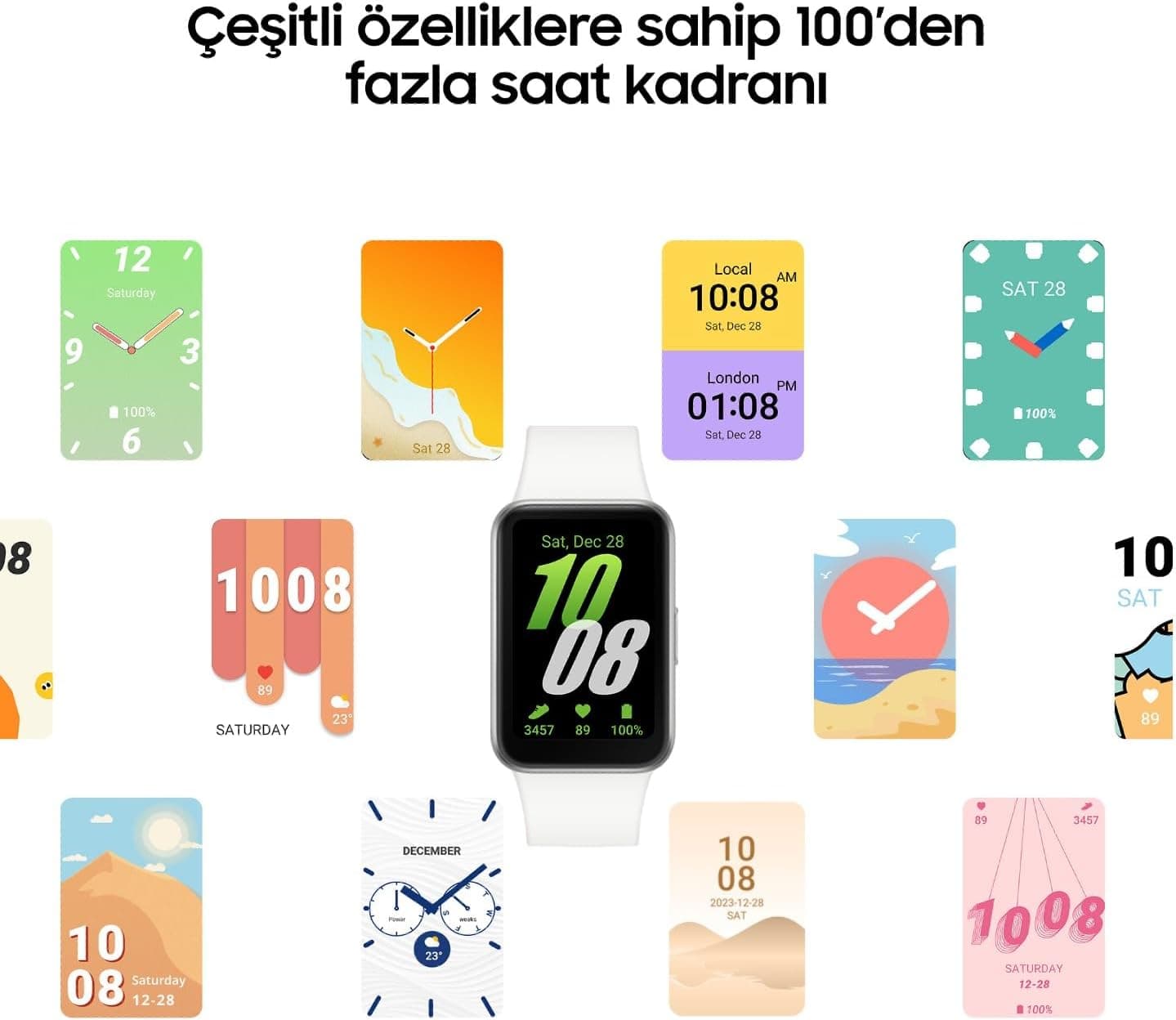 دستبند هوشمند Samsung Galaxy Fit3 نقرهای دستبند هوشمند Samsung Galaxy Fit3 نقرهای