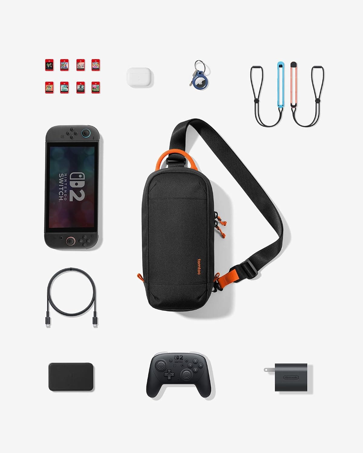 کیف دوشی کنسول Nintendo Switch 2 tomtoc با محافظت همهجانبه و 8 محفظه کارت بازی کیف دوشی کنسول Nintendo Switch 2 tomtoc با محافظت همهجانبه و 8 محفظه کارت بازی