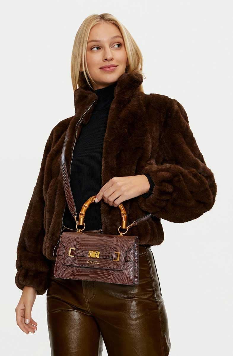 کیف دستی زنانه GUESS سهمحفظهای دستهکوتاه درپوشدار مدل Sibel کیف دستی زنانه GUESS سهمحفظهای دستهکوتاه درپوشدار مدل Sibel