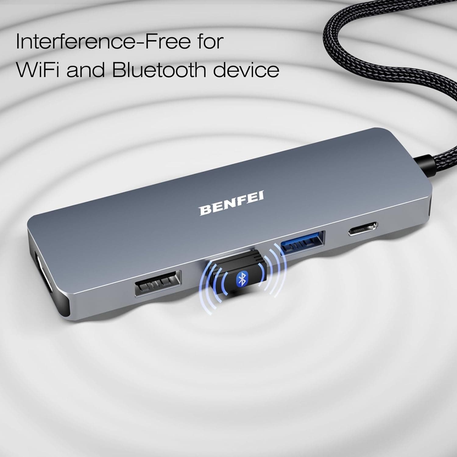 هاب ۵ در ۱ USB-C BENFEI با HDMI ۴K و Power Delivery ۱۰۰ وات هاب ۵ در ۱ USB-C BENFEI با HDMI ۴K و Power Delivery ۱۰۰ وات