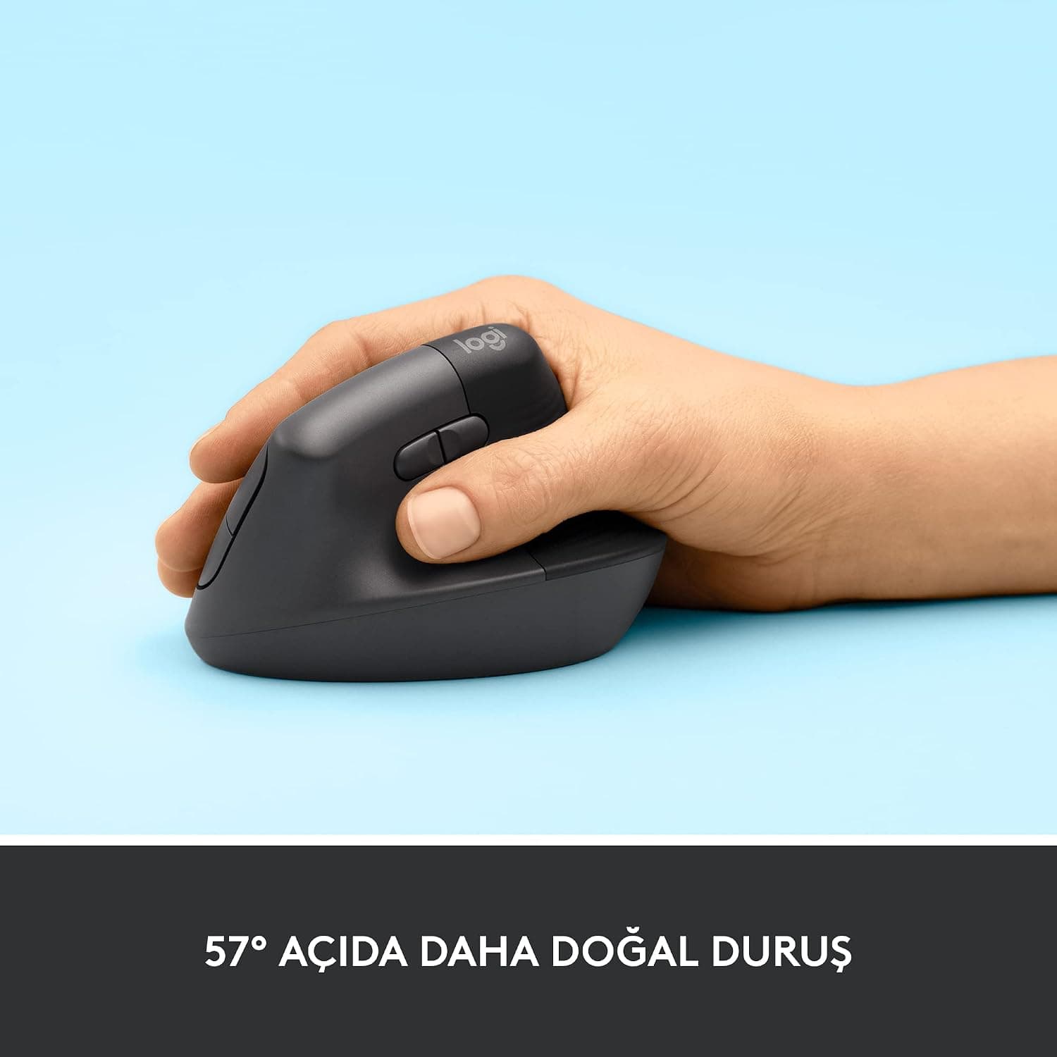 موس عمودی ارگونومیک بیسیم Logitech Lift برای دستهای کوچک و متوسط، 57°، 4000 DPI، مشکی موس عمودی ارگونومیک بیسیم Logitech Lift برای دستهای کوچک و متوسط، 57°، 4000 DPI، مشکی