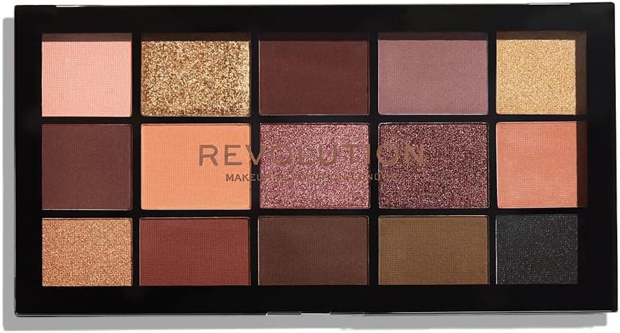 پالت سایه چشم Revolution Beauty London مدل Reloaded ۱۵ رنگ مات و شیمری 16.5g پالت سایه چشم Revolution Beauty London مدل Reloaded ۱۵ رنگ مات و شیمری 16.5g