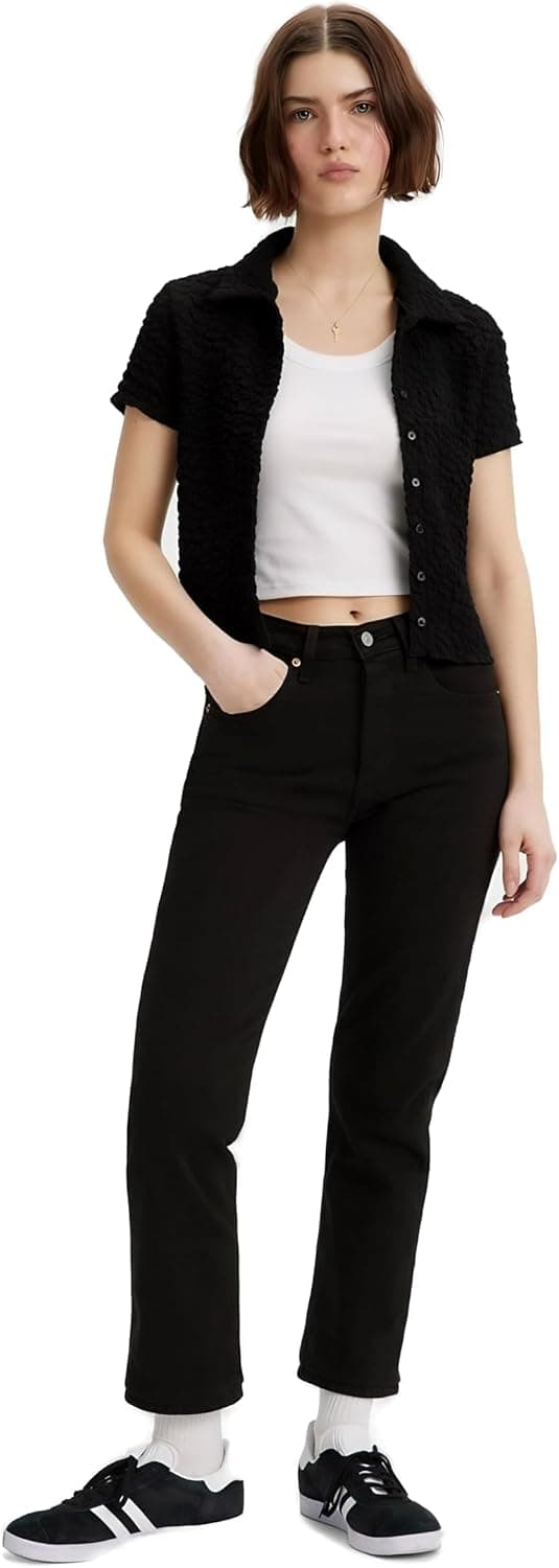 شلوار جین زنانه Levi's کراپ مدل 501 شلوار جین زنانه Levi's کراپ مدل 501