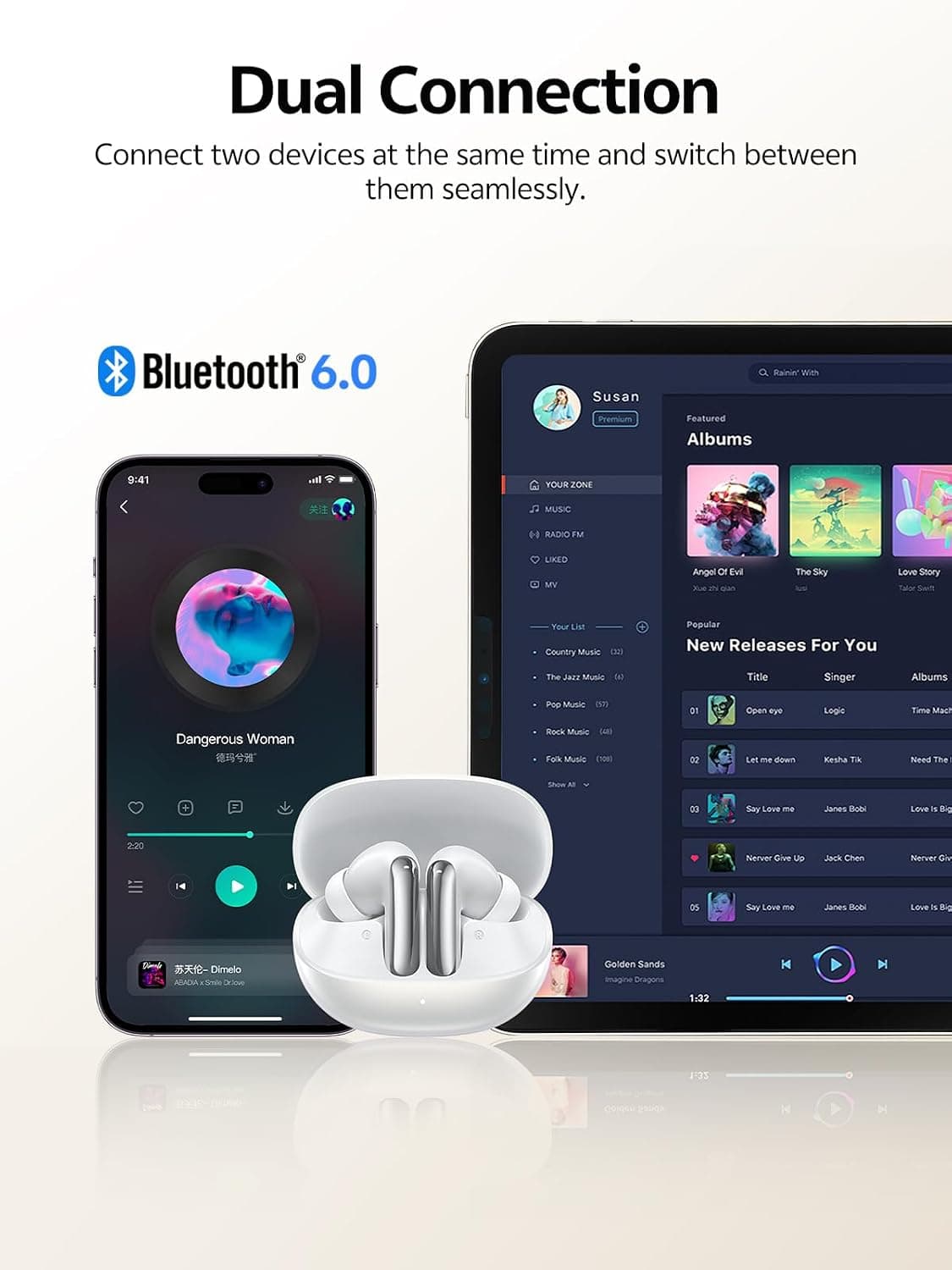 هدفون بلوتوثی داخل گوشی QCY با حذف نویز مدل Melobuds N20 هدفون بلوتوثی داخل گوشی QCY با حذف نویز مدل Melobuds N20