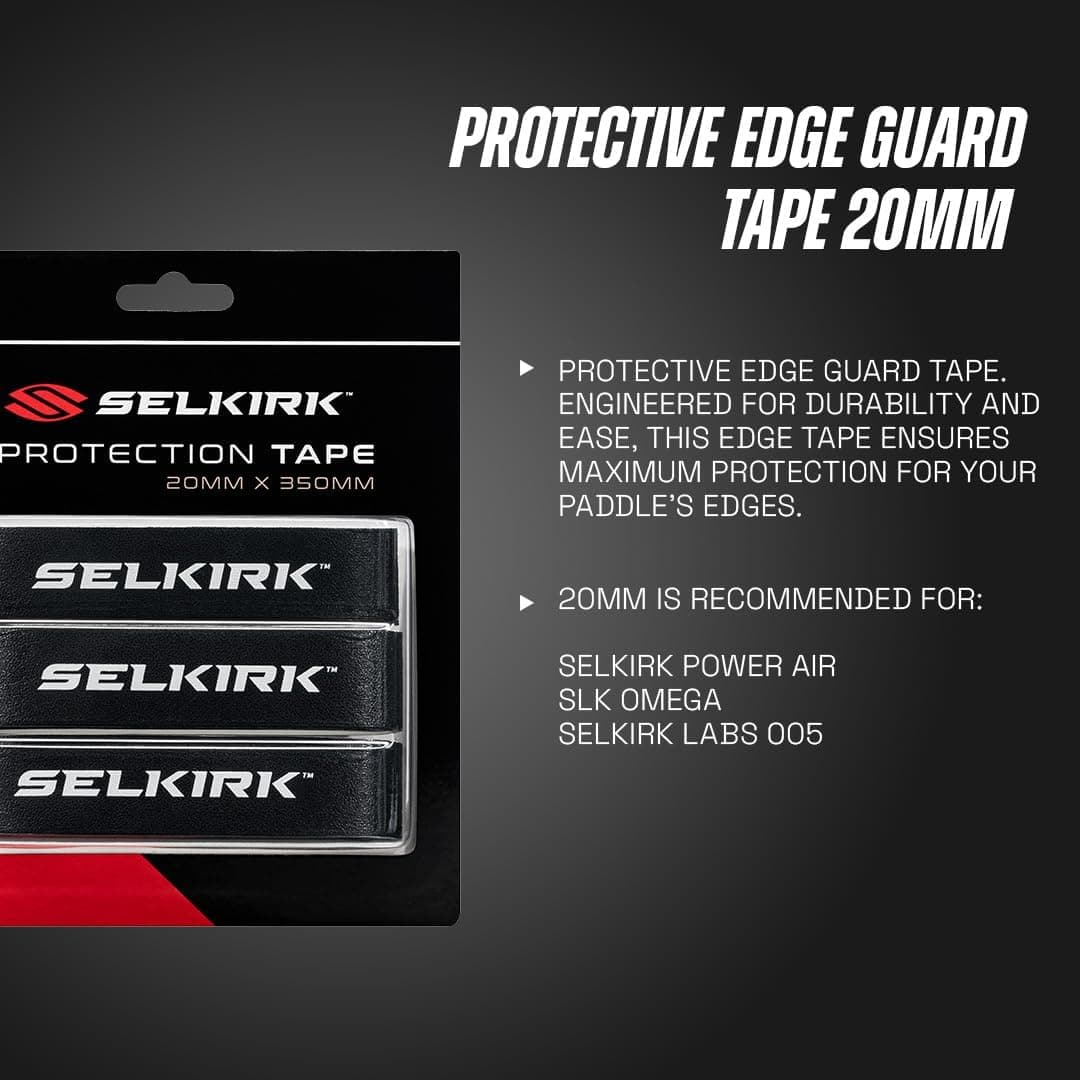 نوار محافظ لبه راکت پیکلبال Selkirk Sport مشکی 20mm نوار محافظ لبه راکت پیکلبال Selkirk Sport مشکی 20mm