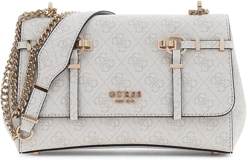کیف دستی زنانه GUESS لوگو کراسبادی قابل تبدیل فلپ مدل LEONA کیف دستی زنانه GUESS لوگو کراسبادی قابل تبدیل فلپ مدل LEONA