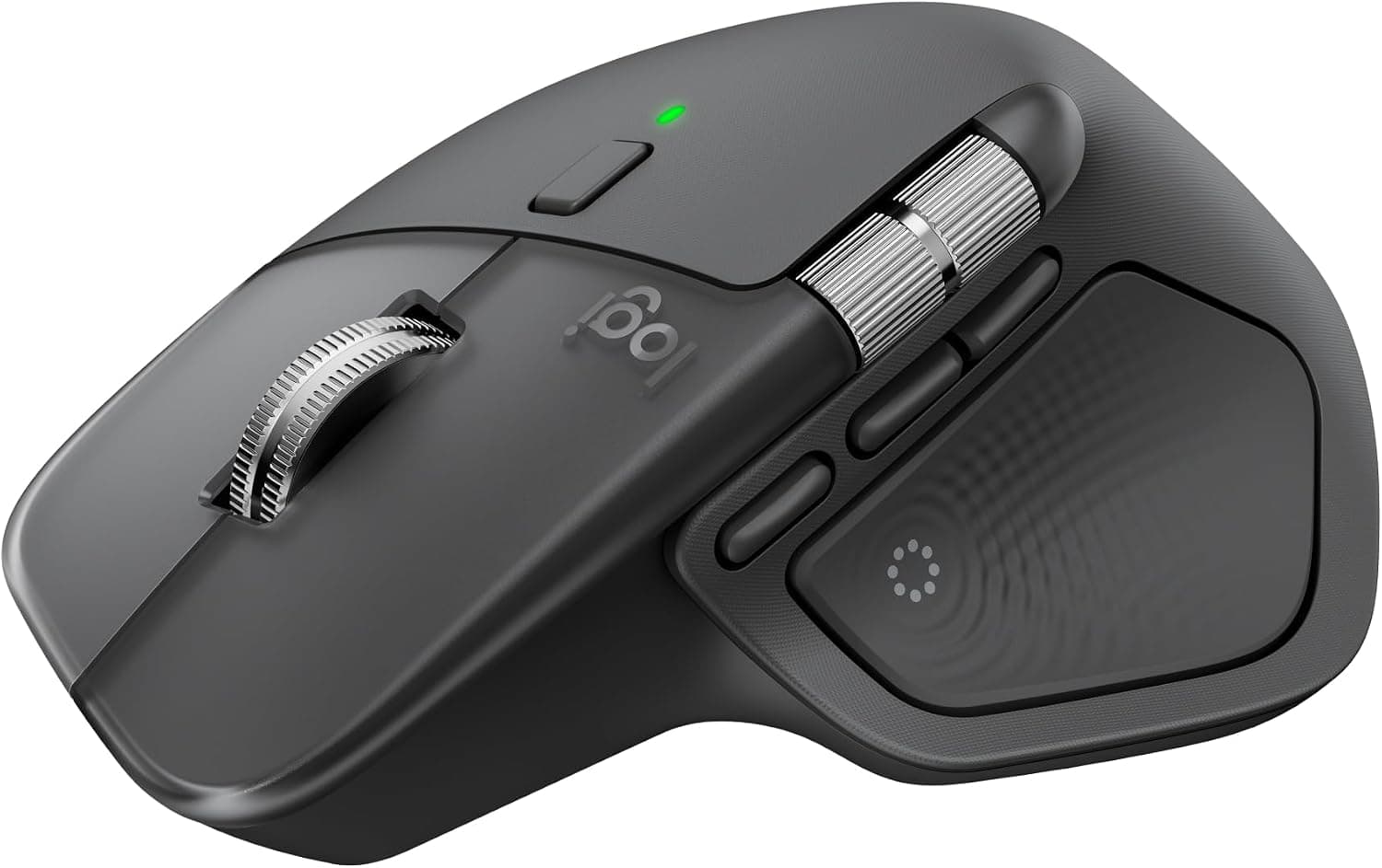 ماوس بیسیم ارگونومیک Logitech با بازخورد لمسی، اسکرول فوقسریع و شارژ USB-C، گرافیتی مدل MX Master 4 ماوس بیسیم ارگونومیک Logitech با بازخورد لمسی، اسکرول فوقسریع و شارژ USB-C، گرافیتی مدل MX Master 4