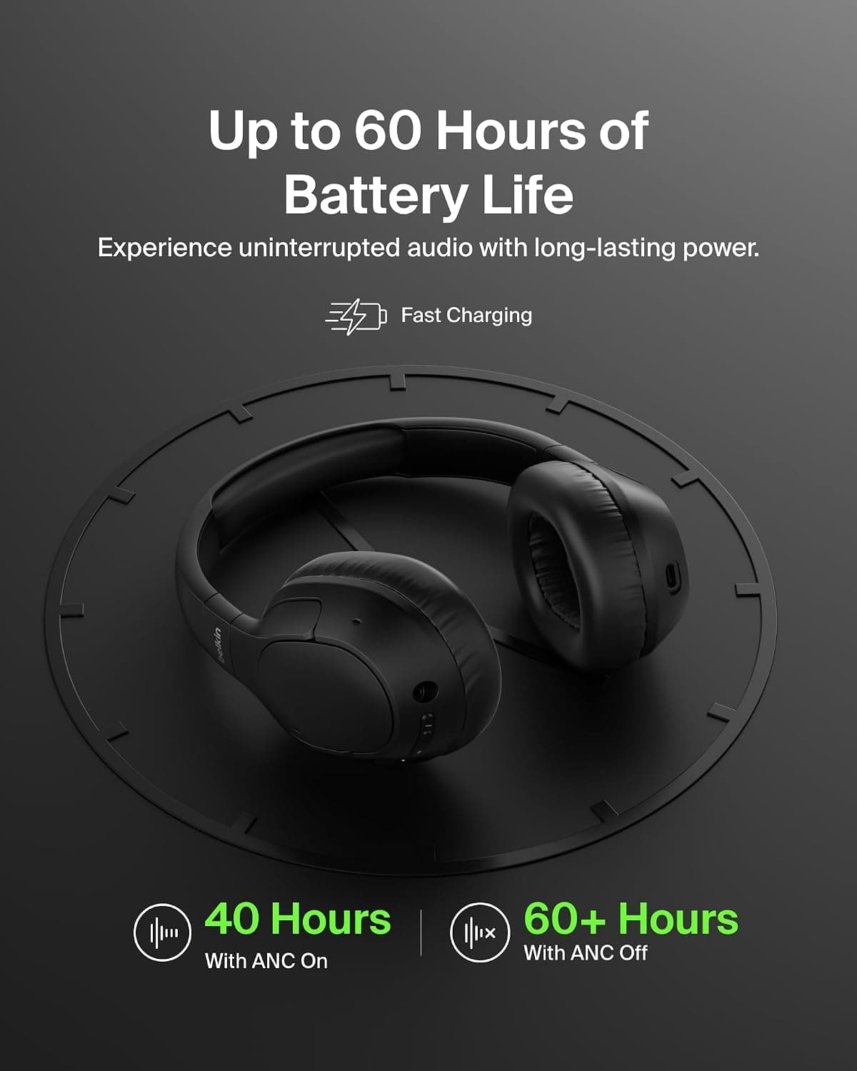 هدفون بیسیم Belkin مدل SoundForm Isolate با حذف نویز فعال هدفون بیسیم Belkin مدل SoundForm Isolate با حذف نویز فعال