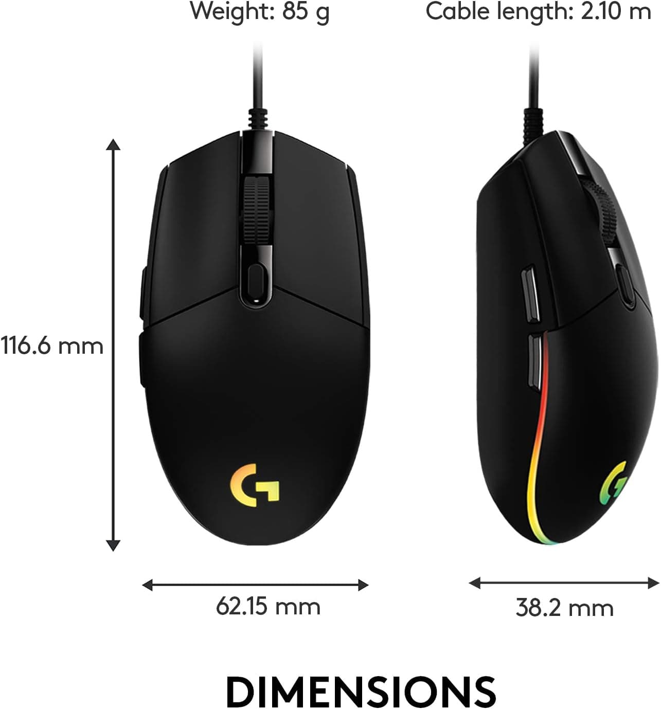 ماوس گیمینگ Logitech G مدل G102 LIGHTSYNC مشکی ماوس گیمینگ Logitech G مدل G102 LIGHTSYNC مشکی
