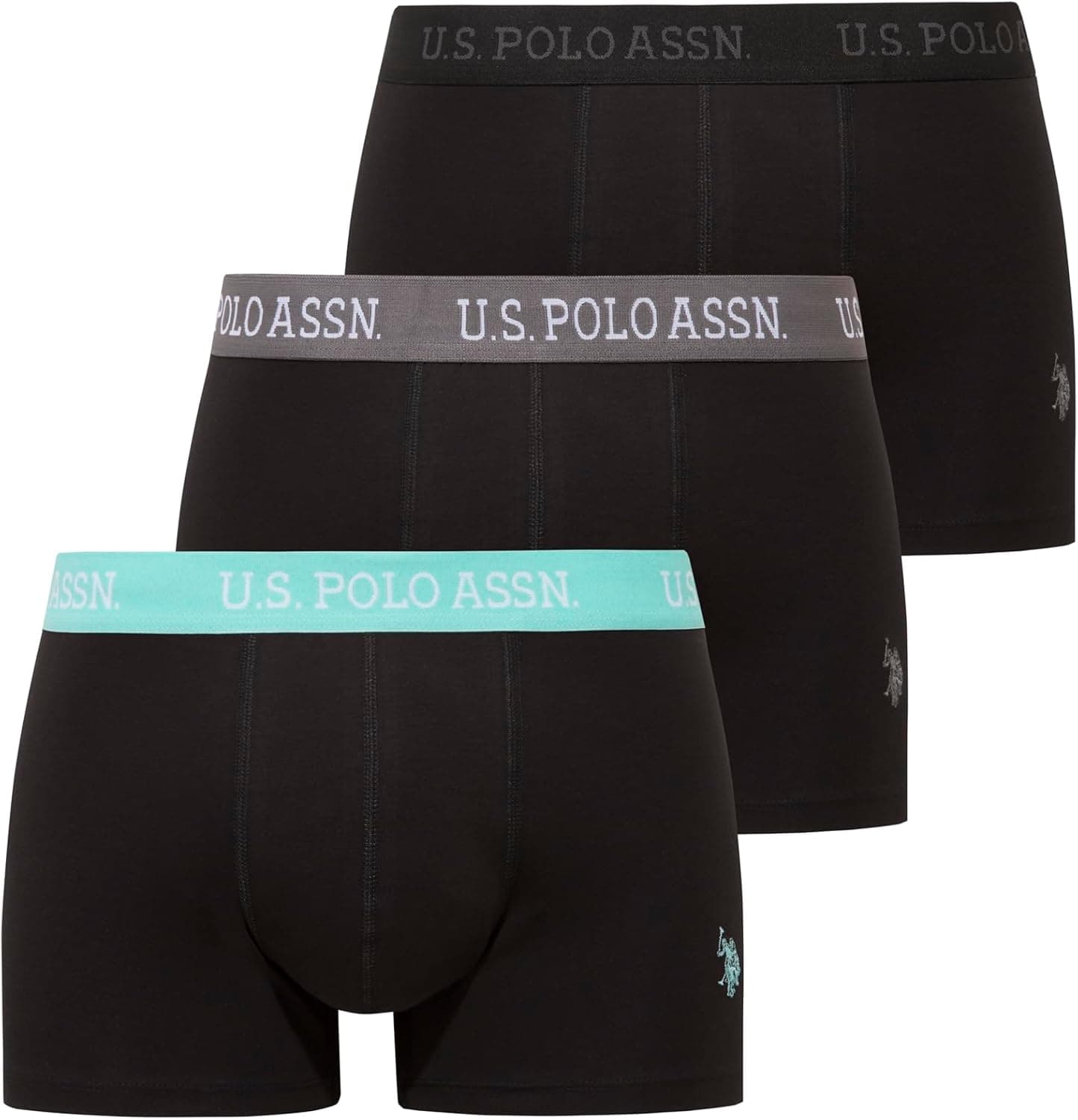 باکسر مردانه U.S. POLO ASSN. مشکی بسته 3 تایی باکسر مردانه U.S. POLO ASSN. مشکی بسته 3 تایی