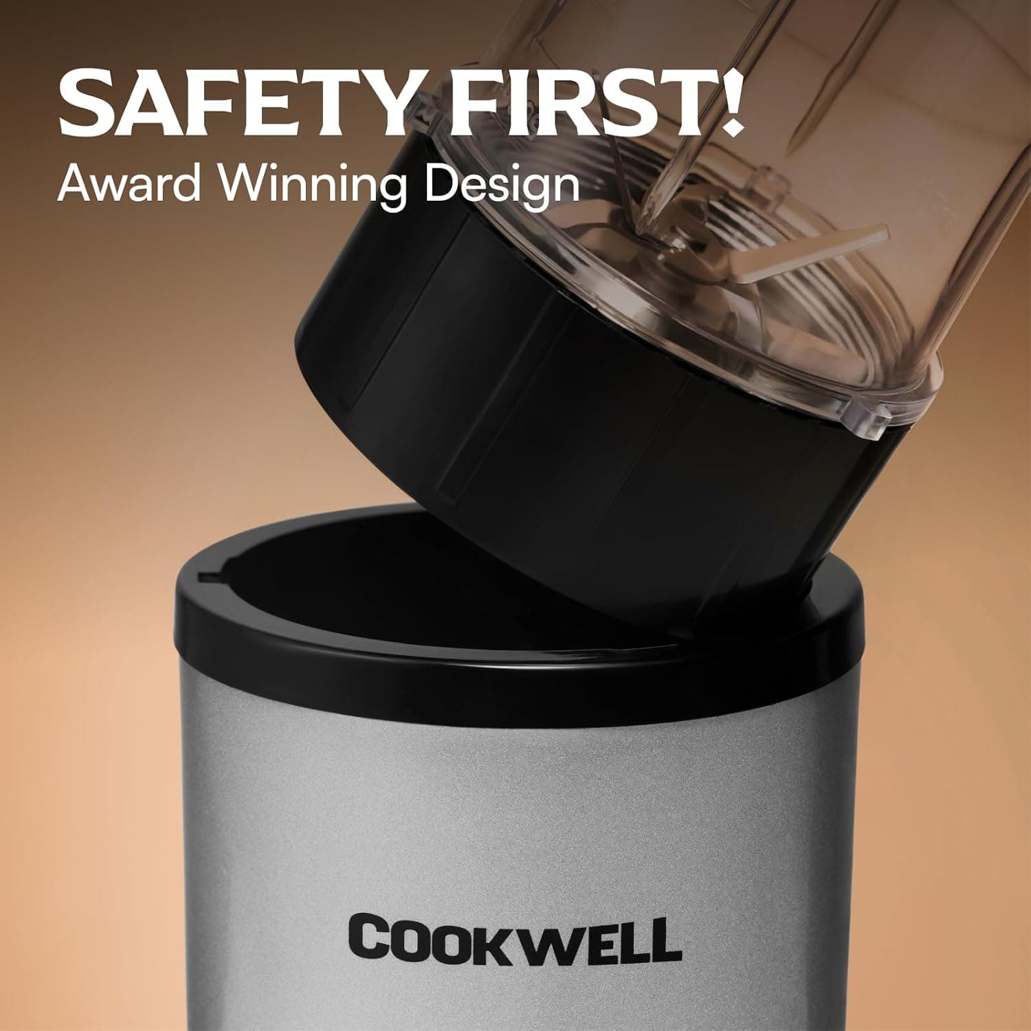 مخلوطکن بولت COOKWELL 600W با موتور مسی ۳ ظرف ۲ تیغه نقرهای مخلوطکن بولت COOKWELL 600W با موتور مسی ۳ ظرف ۲ تیغه نقرهای