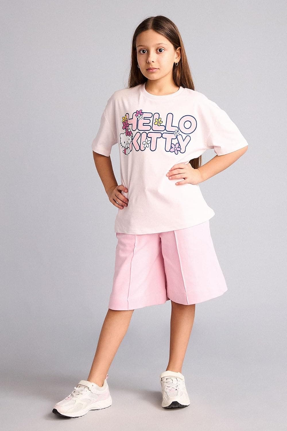 تیشرت دخترانه DeFacto پنبهای %100 Hello Kitty آستین کوتاه یقه گرد مدل H3476A826HS تیشرت دخترانه DeFacto پنبهای %100 Hello Kitty آستین کوتاه یقه گرد مدل H3476A826HS