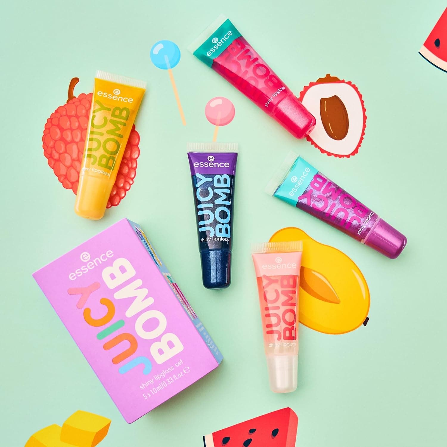 برق لب براق Essence Cosmetics JUICY BOMB مدل 102 برق لب براق Essence Cosmetics JUICY BOMB مدل 102