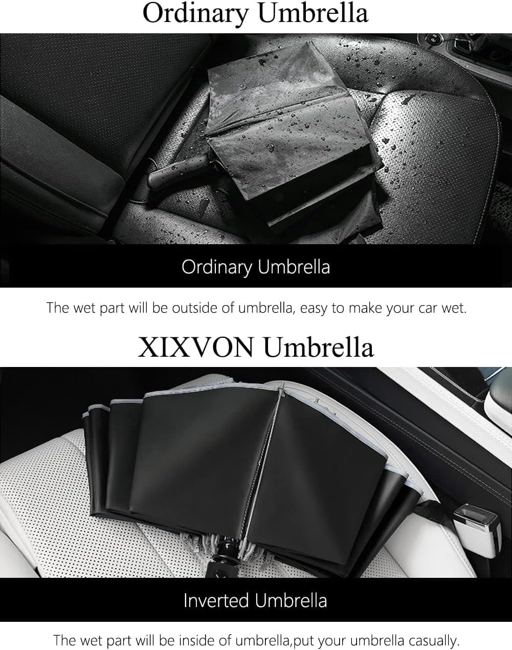 چتر XIXVON Umbrella Pro اتوماتیک تاشو معکوس ضدباد با محافظت UV 99% چتر XIXVON Umbrella Pro اتوماتیک تاشو معکوس ضدباد با محافظت UV 99%