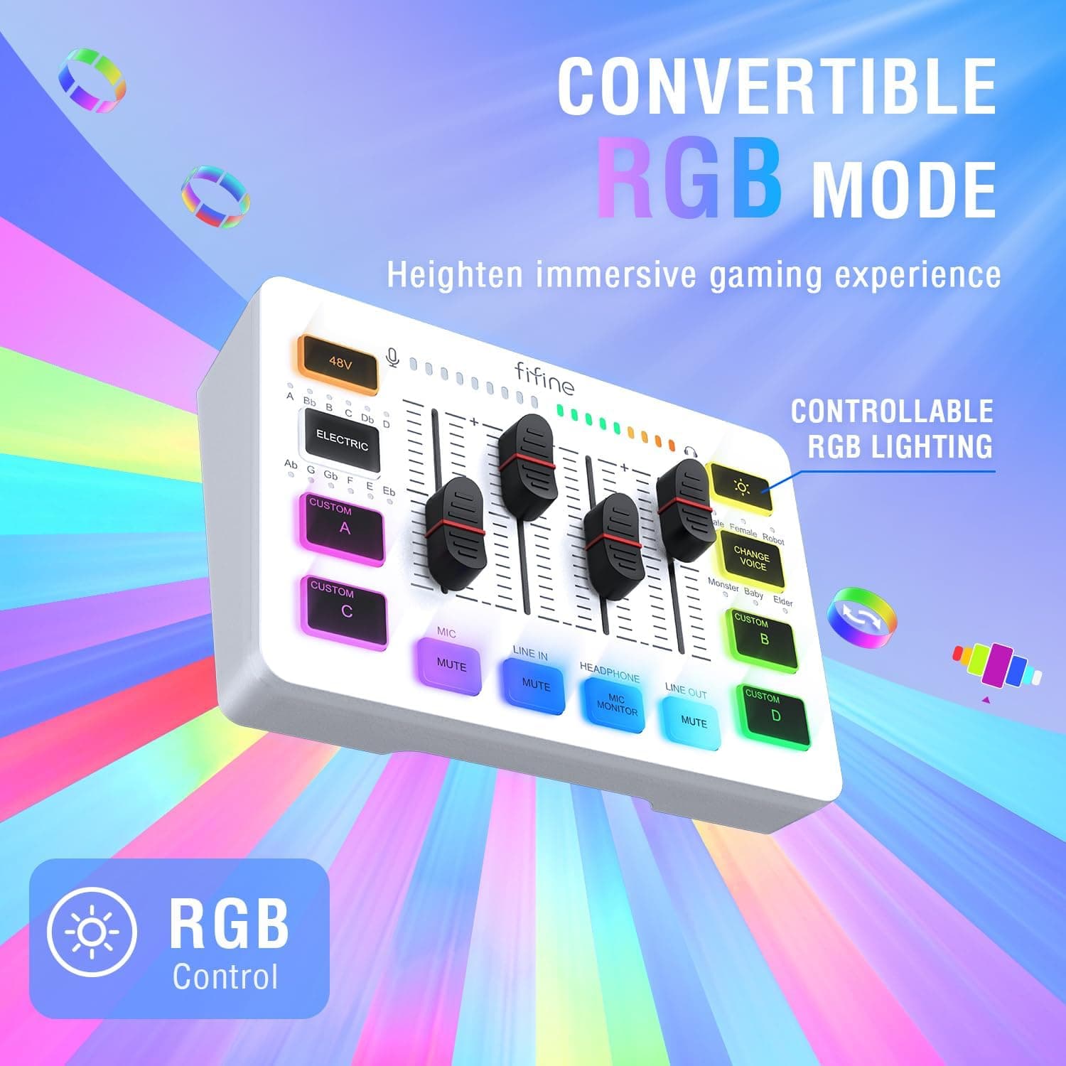 ست تجهیزات استریم FIFINE با میکروفون XLR/USB مدل AmpliGame KS5W ست تجهیزات استریم FIFINE با میکروفون XLR/USB مدل AmpliGame KS5W