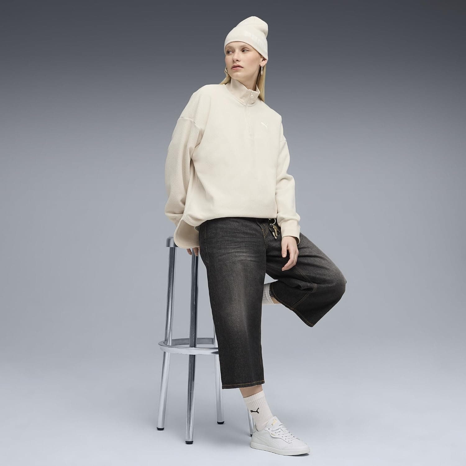 سویشرت زنانه PUMA HER نیمزیپ زمستانی سویشرت زنانه PUMA HER نیمزیپ زمستانی