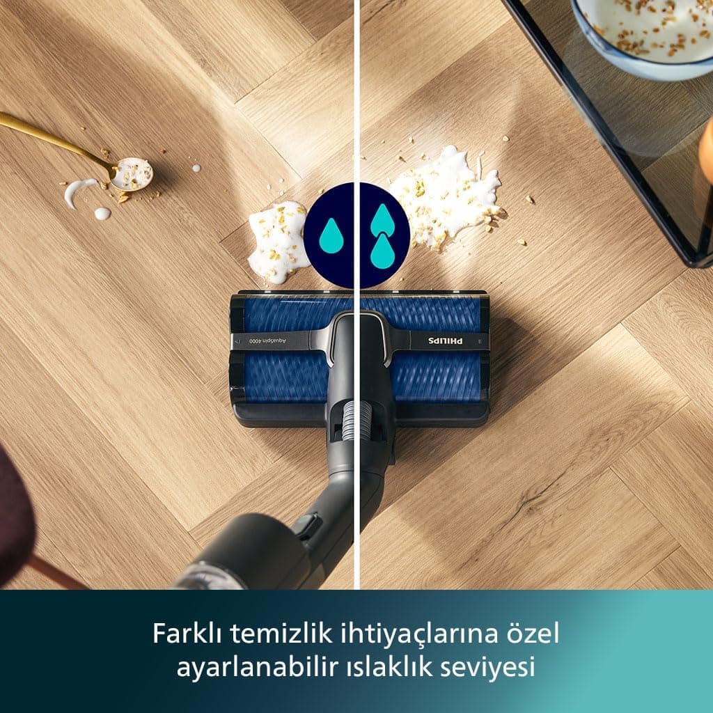جاروبرقی عمودی بیسیم Philips AquaTrio سری 9000 مدل XW9463/11 و محلول تمیزکننده XV1792/01 جاروبرقی عمودی بیسیم Philips AquaTrio سری 9000 مدل XW9463/11 و محلول تمیزکننده XV1792/01