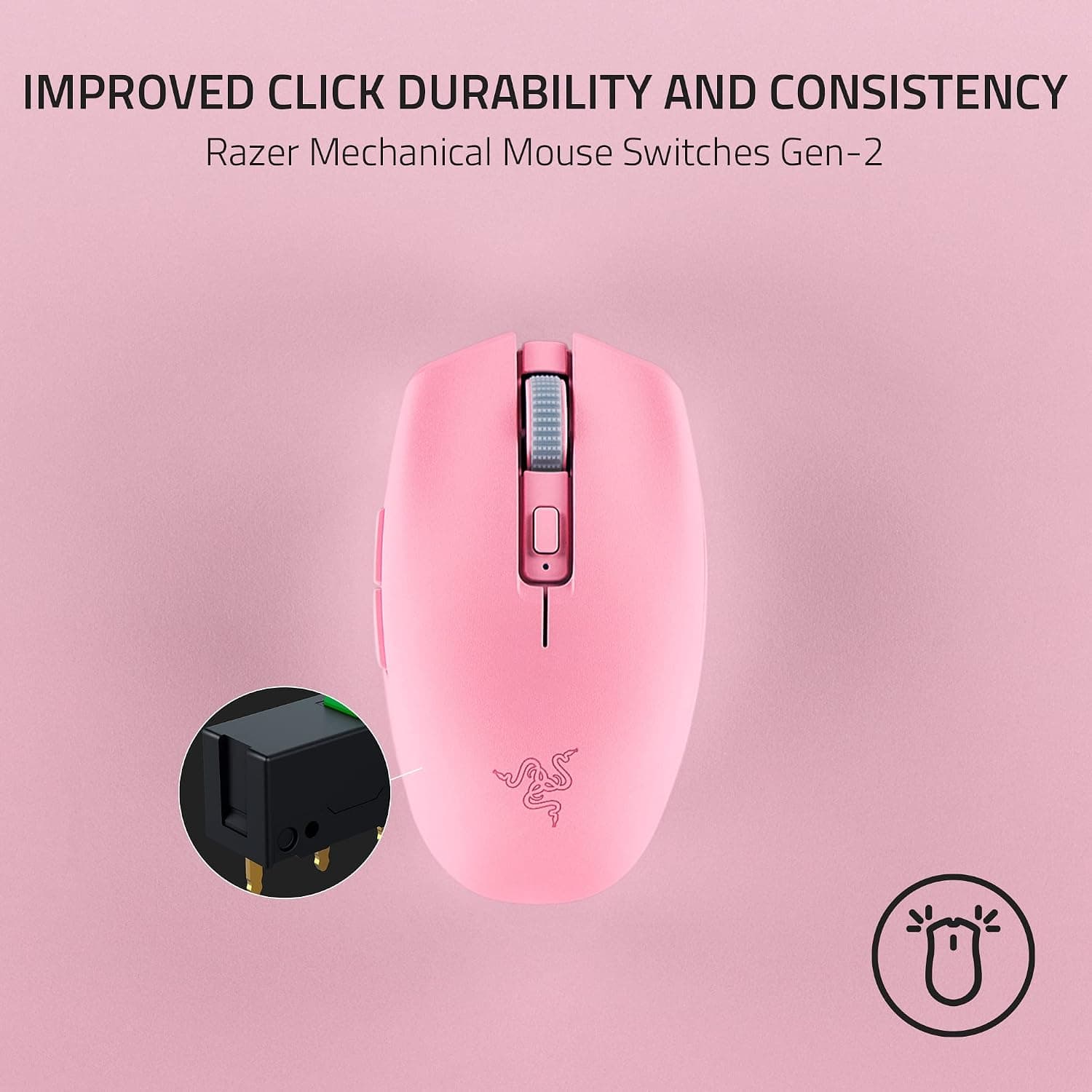 ماوس گیمینگ بیسیم موبایل Razer صورتی با عمر باتری 950 ساعته، طراحی فوقسبک و HyperSpeed و Bluetooth مدل Orochi V2 ماوس گیمینگ بیسیم موبایل Razer صورتی با عمر باتری 950 ساعته، طراحی فوقسبک و HyperSpeed و Bluetooth مدل Orochi V2