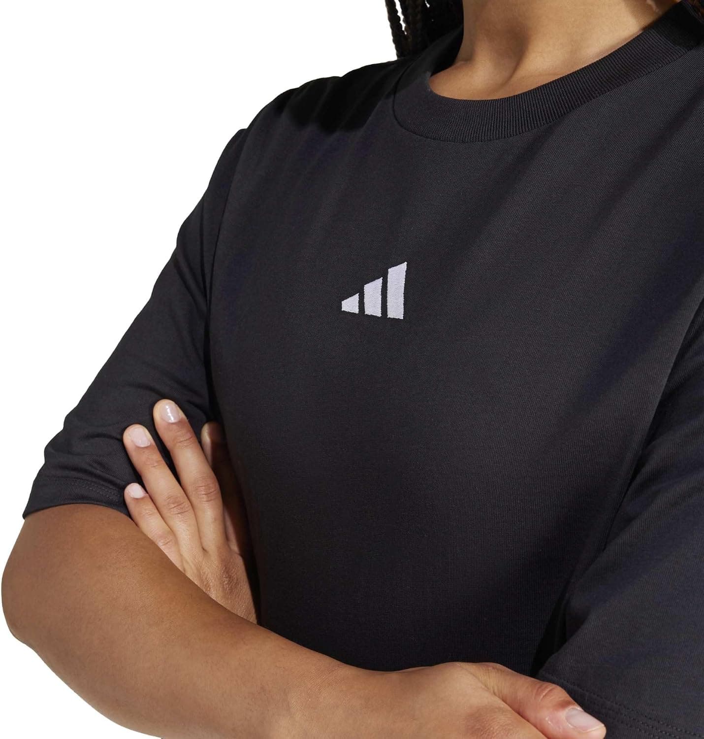 تیشرت زنانه adidas Essentials 3-Stripes نخی گشاد تیشرت زنانه adidas Essentials 3-Stripes نخی گشاد